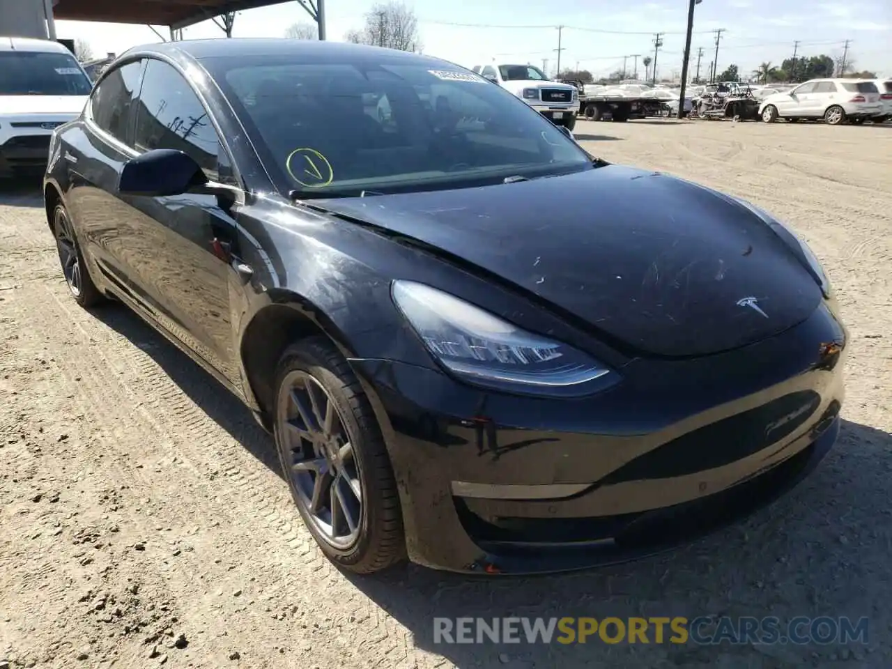 1 Photograph of a damaged car 5YJ3E1EA5KF410190 TESLA MODEL 3 2019