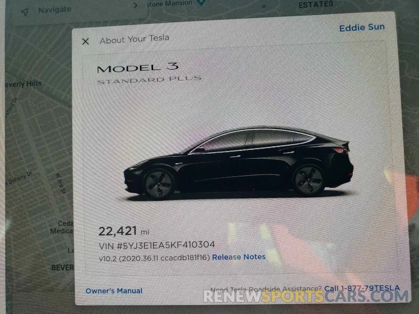 8 Photograph of a damaged car 5YJ3E1EA5KF410304 TESLA MODEL 3 2019