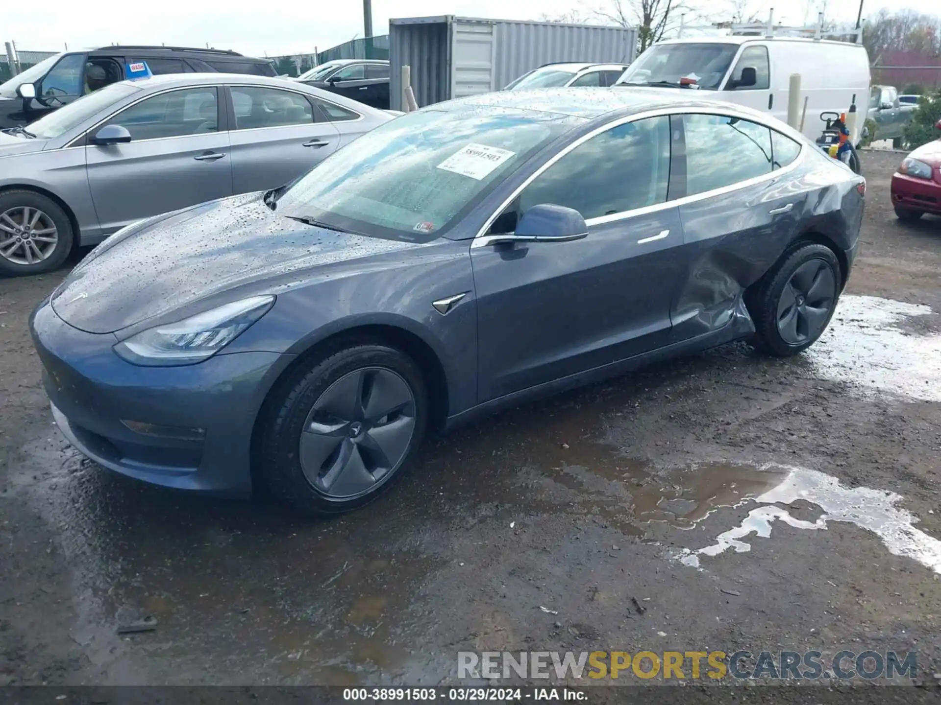 2 Photograph of a damaged car 5YJ3E1EA5KF411002 TESLA MODEL 3 2019