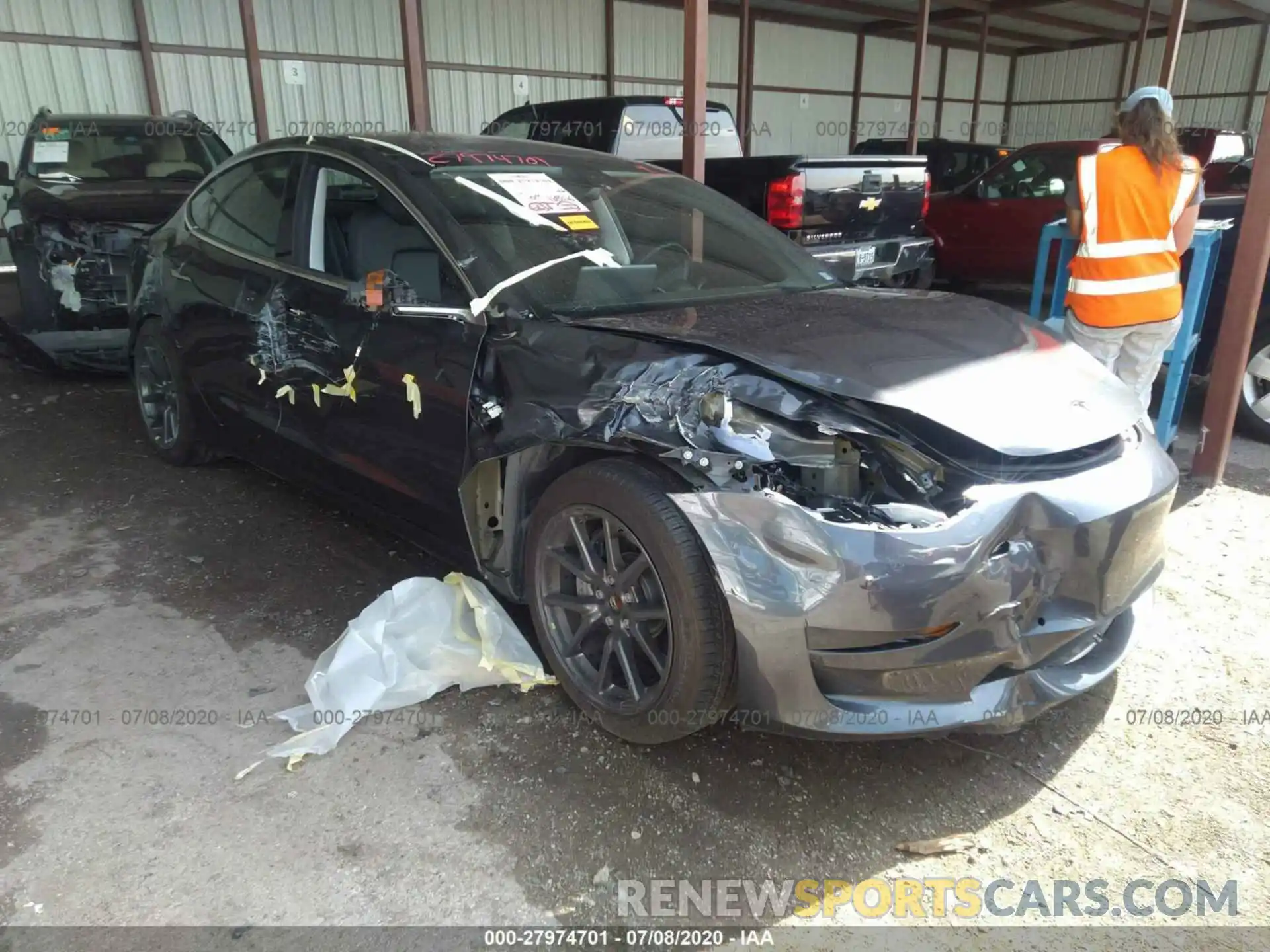 1 Photograph of a damaged car 5YJ3E1EA5KF411145 TESLA MODEL 3 2019