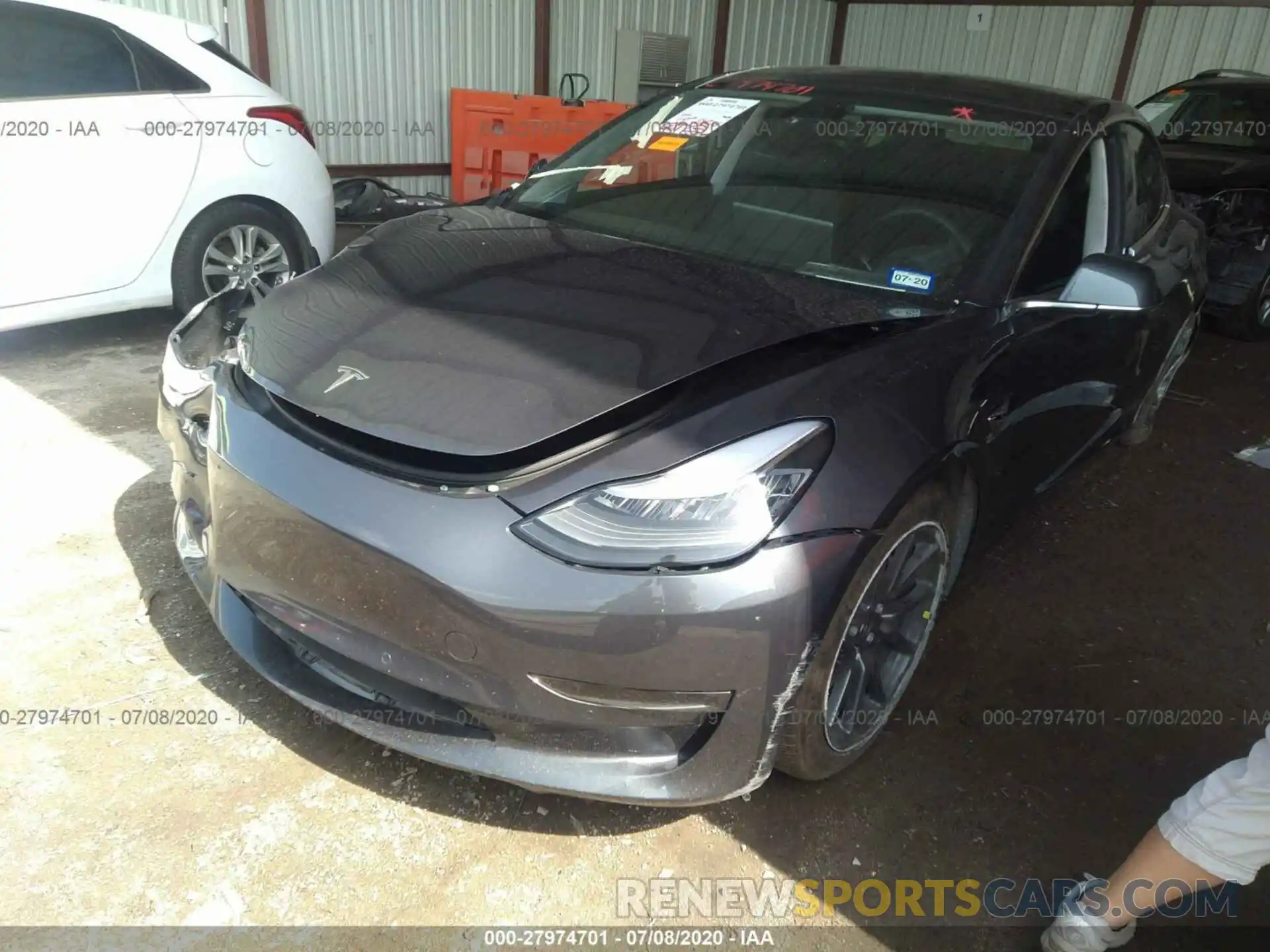 2 Photograph of a damaged car 5YJ3E1EA5KF411145 TESLA MODEL 3 2019