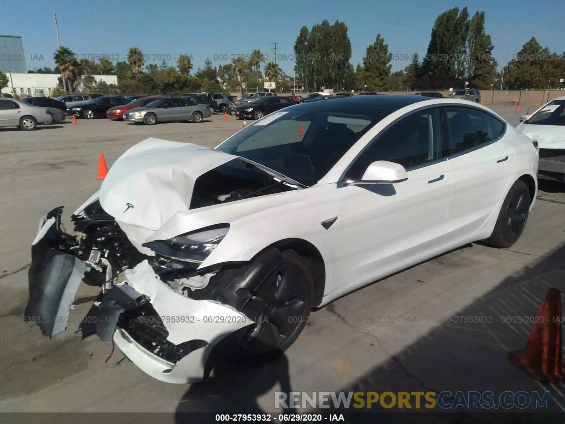 2 Photograph of a damaged car 5YJ3E1EA5KF412084 TESLA MODEL 3 2019