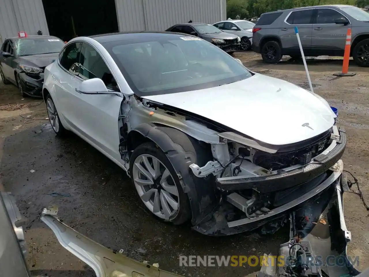 1 Photograph of a damaged car 5YJ3E1EA5KF412991 TESLA MODEL 3 2019