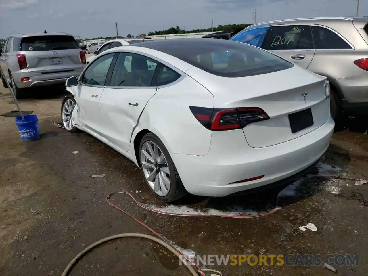 3 Photograph of a damaged car 5YJ3E1EA5KF412991 TESLA MODEL 3 2019