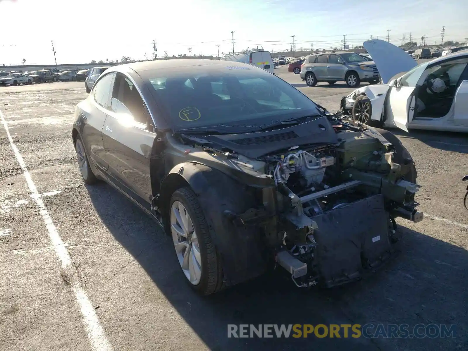 1 Photograph of a damaged car 5YJ3E1EA5KF417107 TESLA MODEL 3 2019