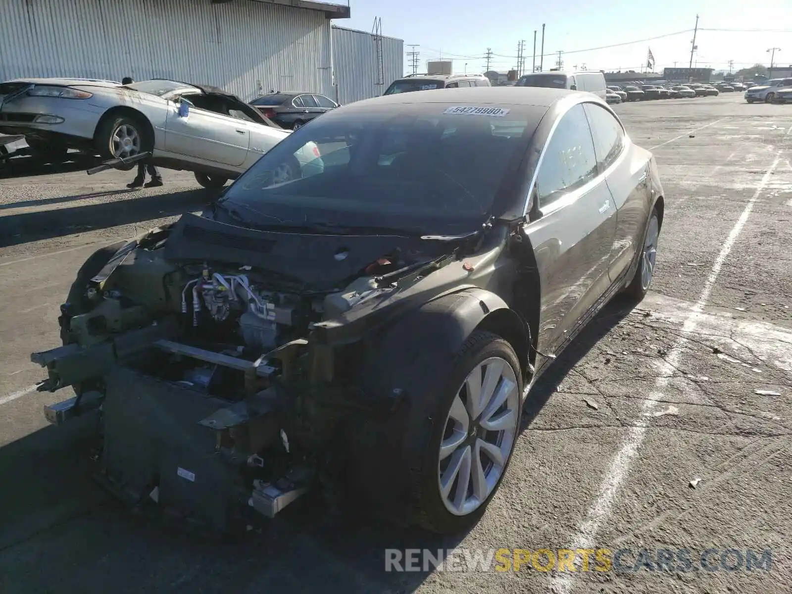 2 Photograph of a damaged car 5YJ3E1EA5KF417107 TESLA MODEL 3 2019