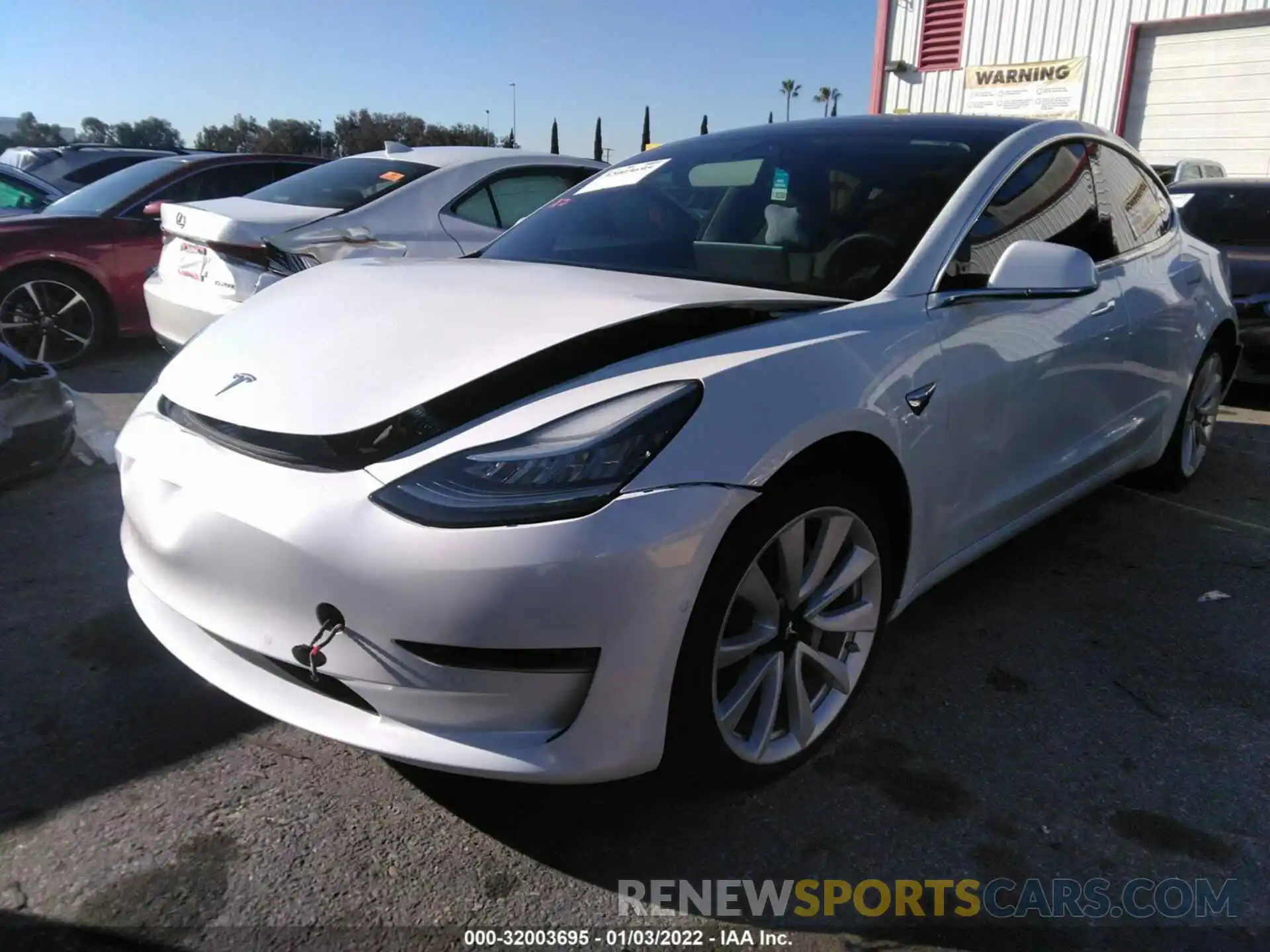 2 Photograph of a damaged car 5YJ3E1EA5KF417592 TESLA MODEL 3 2019