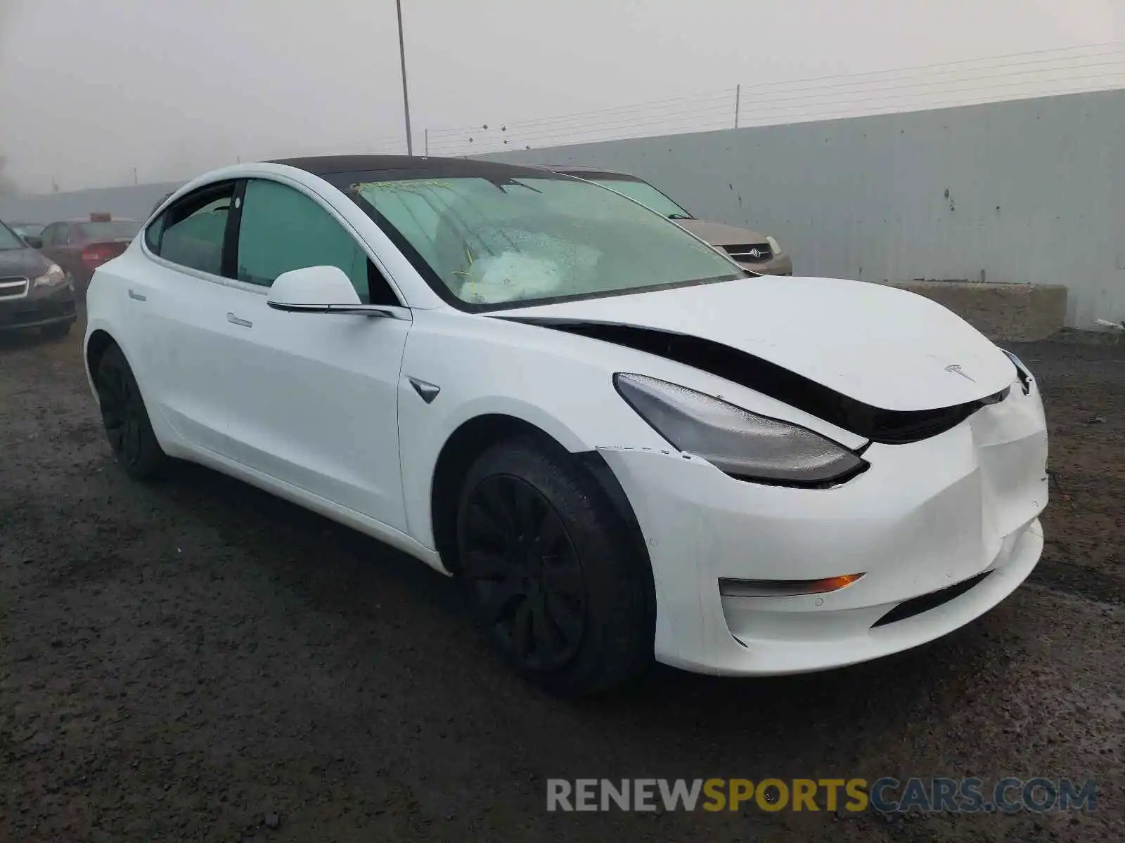 1 Photograph of a damaged car 5YJ3E1EA5KF425238 TESLA MODEL 3 2019