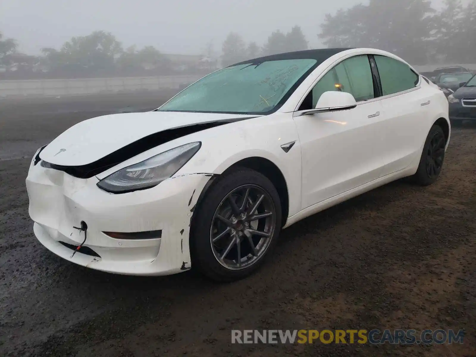 2 Photograph of a damaged car 5YJ3E1EA5KF425238 TESLA MODEL 3 2019