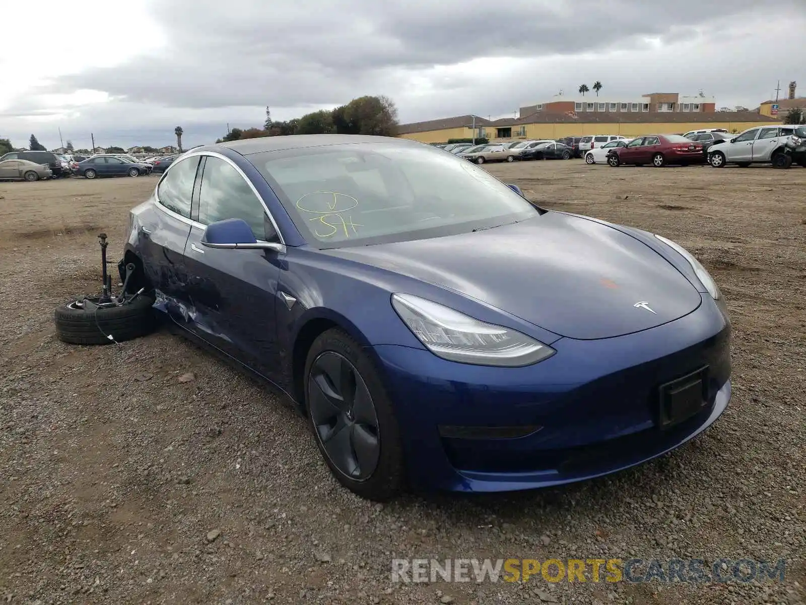 1 Photograph of a damaged car 5YJ3E1EA5KF427121 TESLA MODEL 3 2019