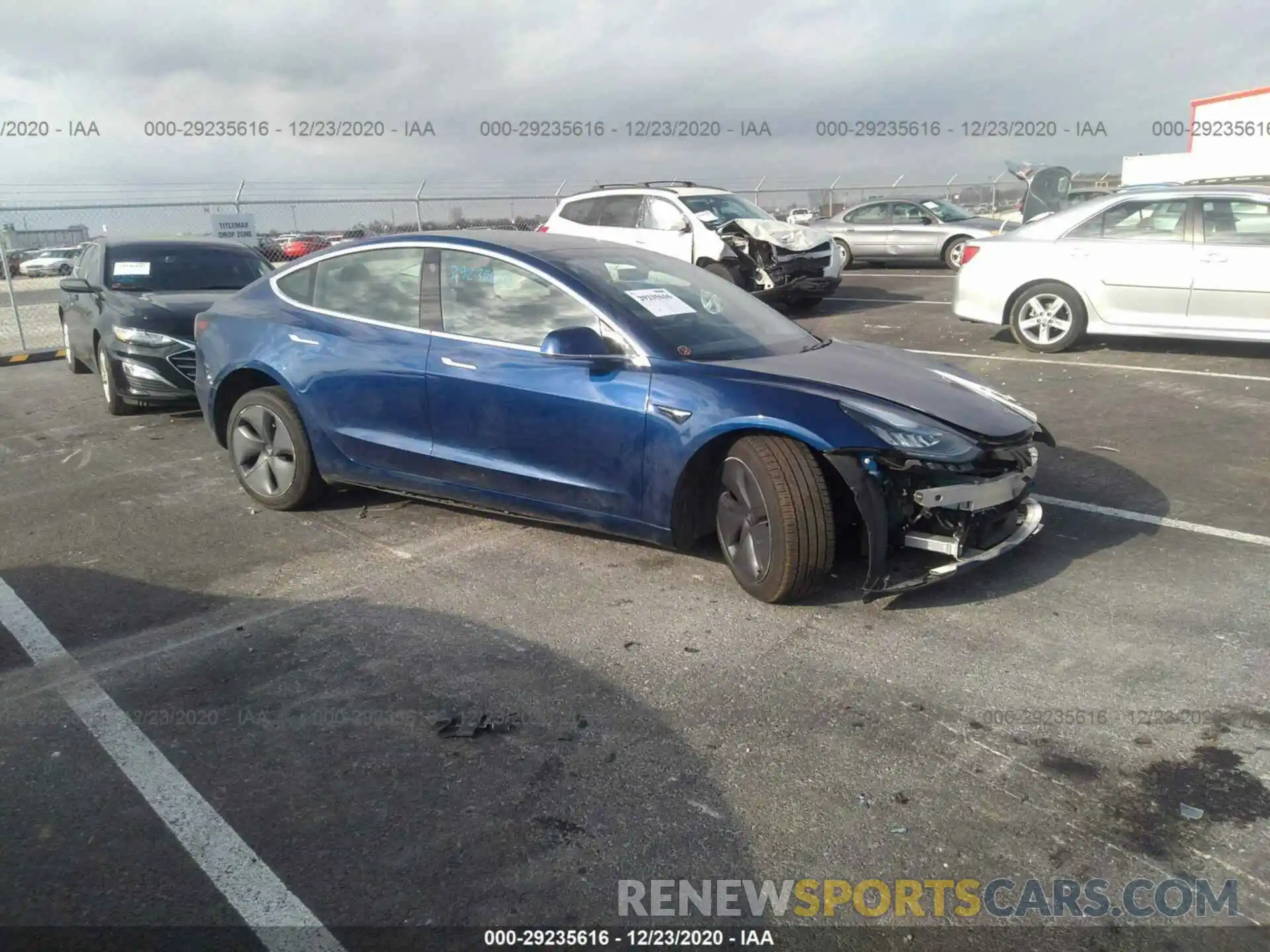 1 Photograph of a damaged car 5YJ3E1EA5KF428818 TESLA MODEL 3 2019