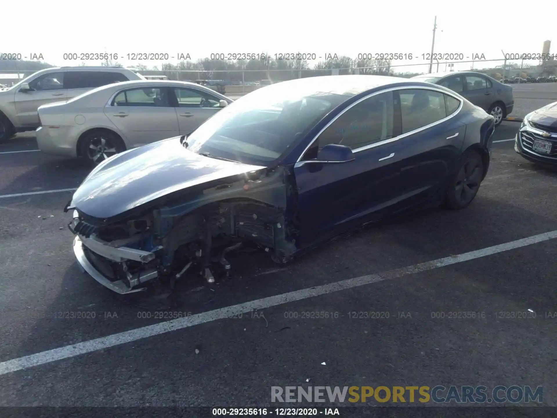 2 Photograph of a damaged car 5YJ3E1EA5KF428818 TESLA MODEL 3 2019