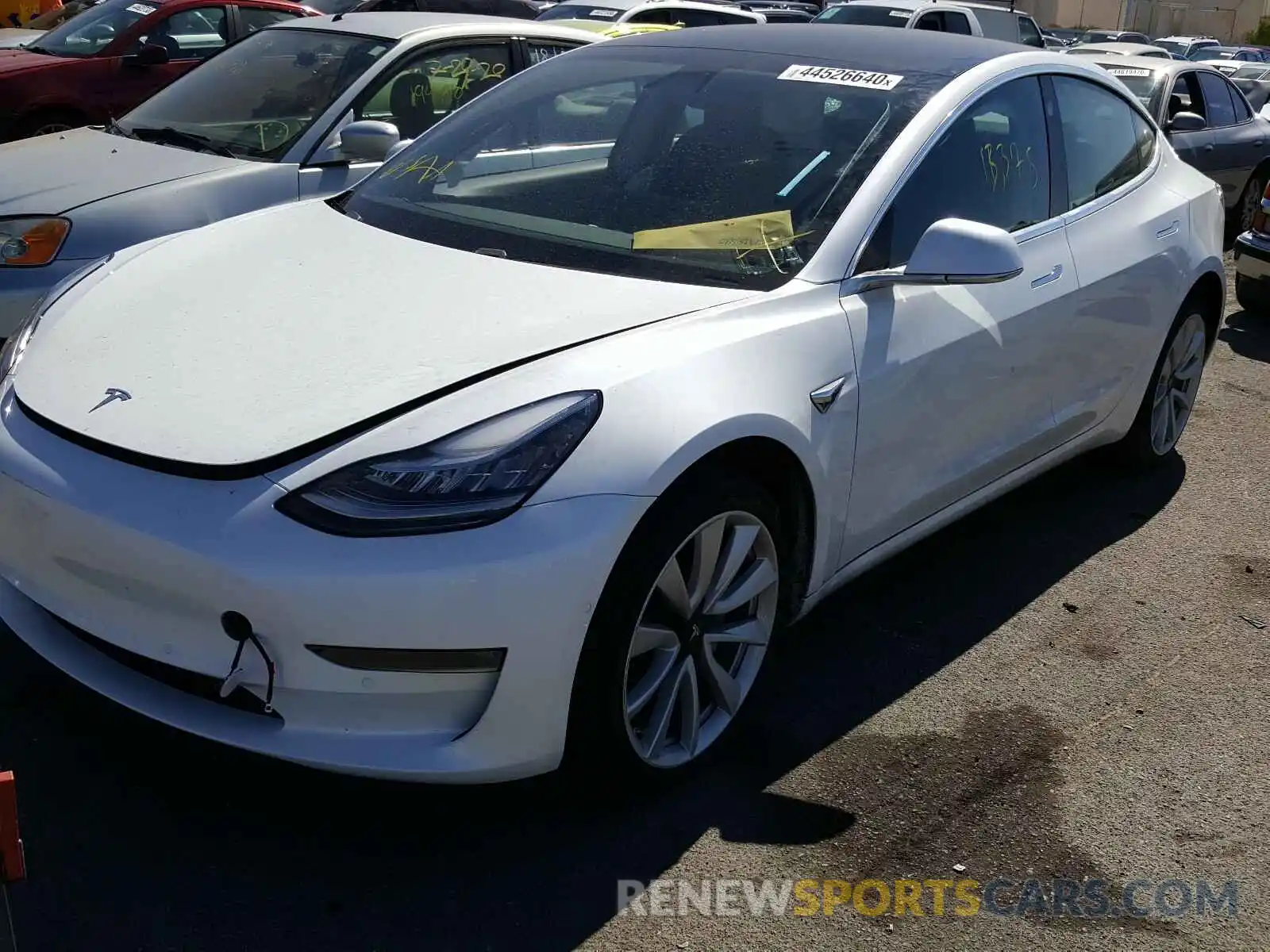 2 Photograph of a damaged car 5YJ3E1EA5KF434554 TESLA MODEL 3 2019