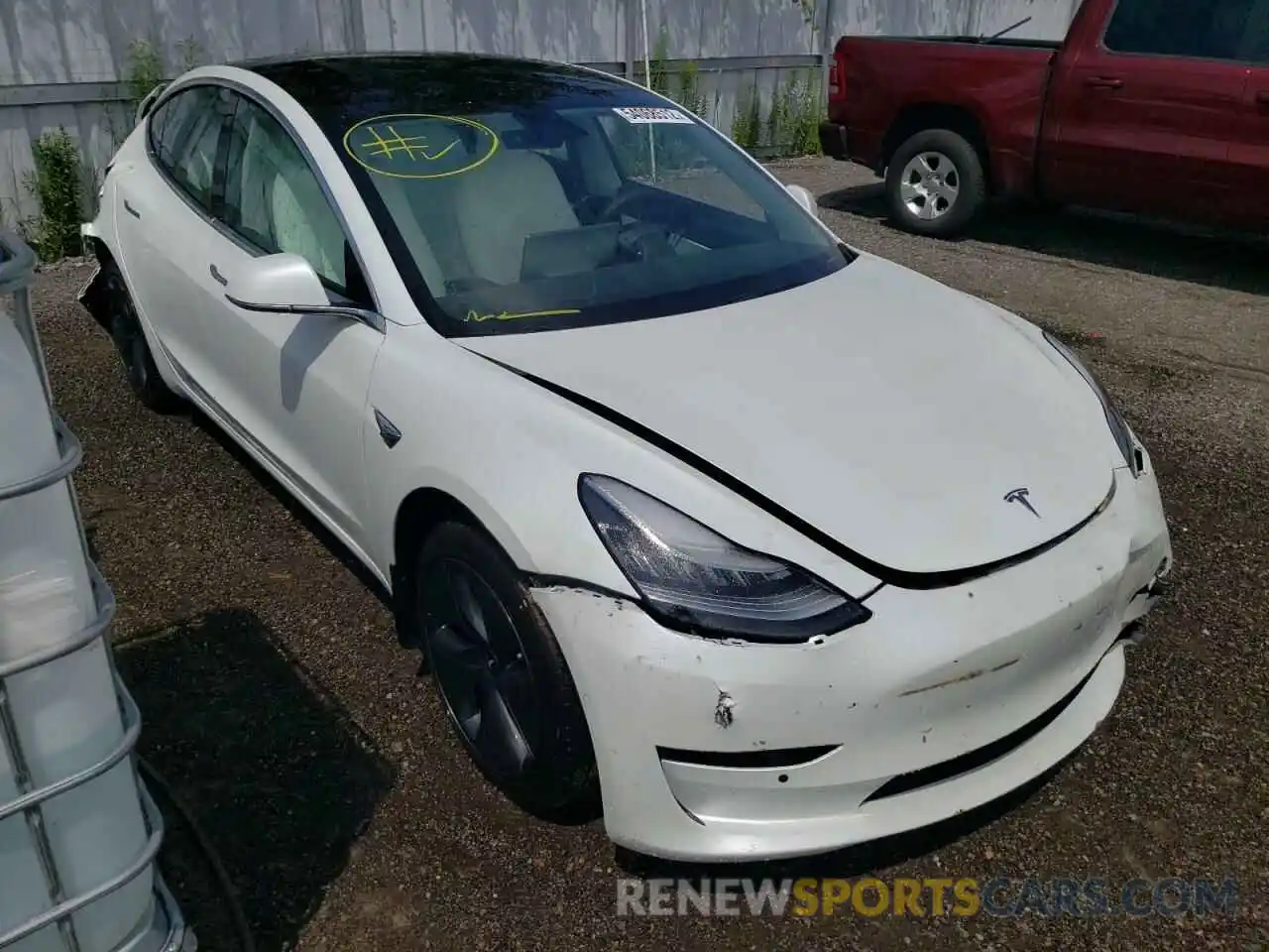 1 Photograph of a damaged car 5YJ3E1EA5KF438720 TESLA MODEL 3 2019