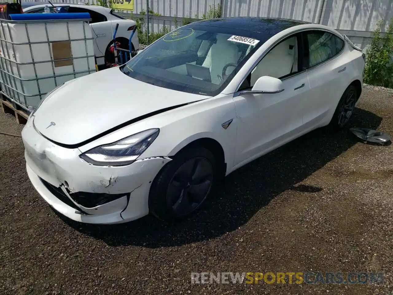 2 Photograph of a damaged car 5YJ3E1EA5KF438720 TESLA MODEL 3 2019