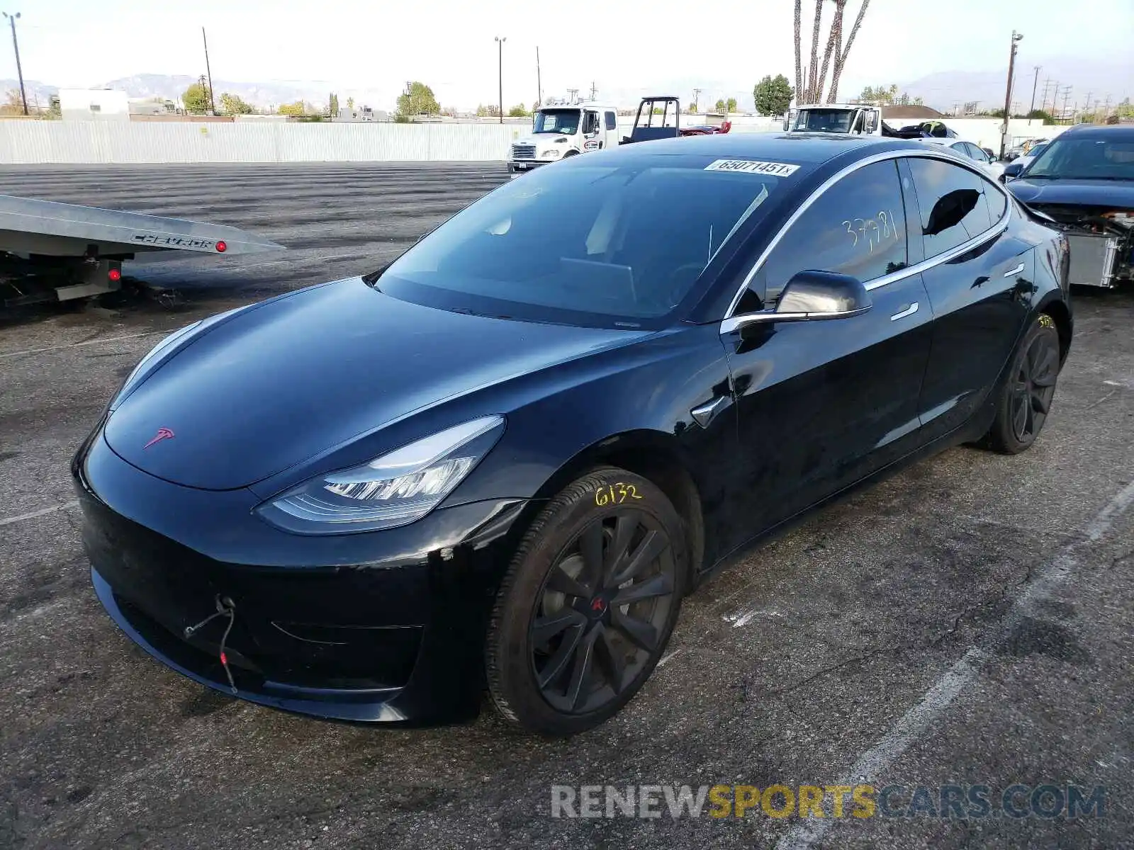 2 Photograph of a damaged car 5YJ3E1EA5KF441455 TESLA MODEL 3 2019