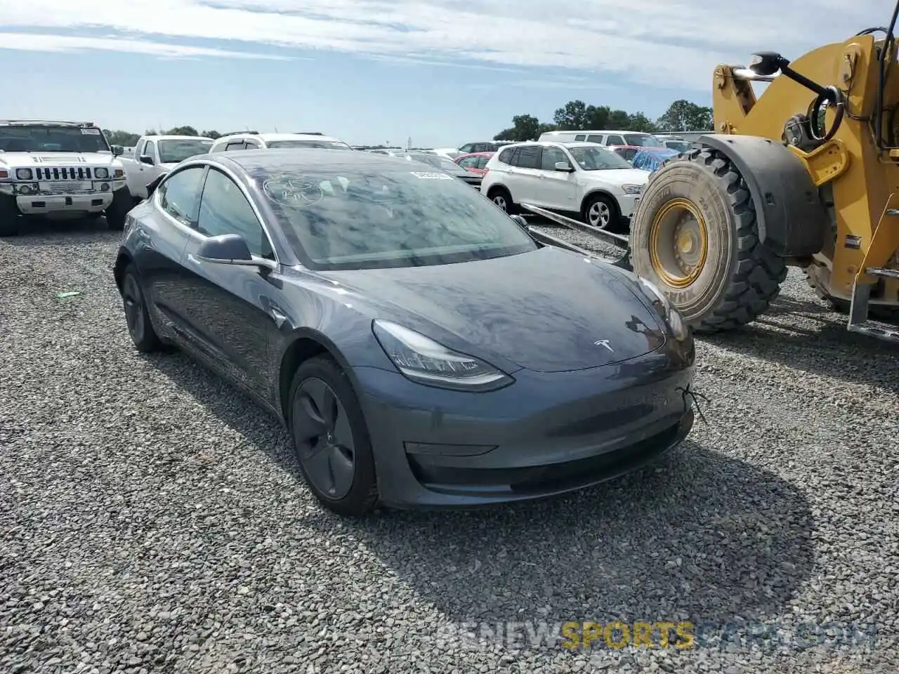 1 Photograph of a damaged car 5YJ3E1EA5KF447398 TESLA MODEL 3 2019