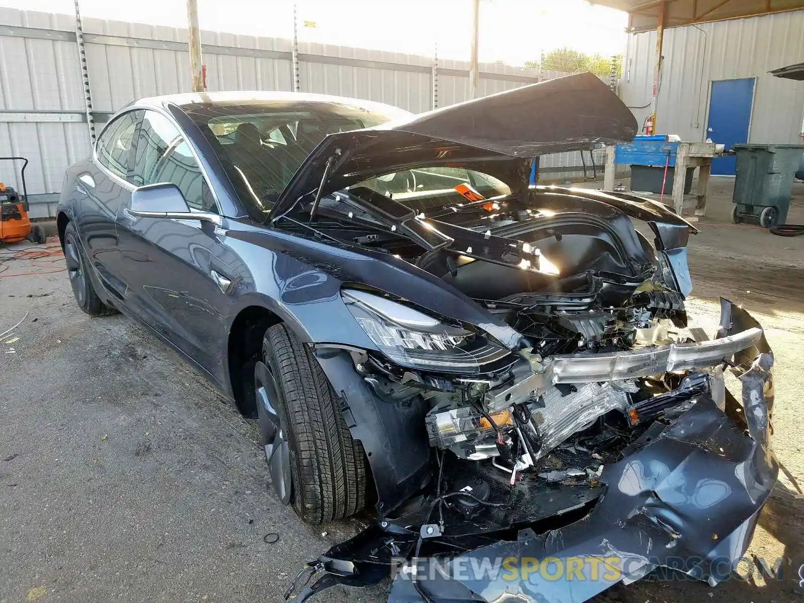 1 Photograph of a damaged car 5YJ3E1EA5KF447417 TESLA MODEL 3 2019