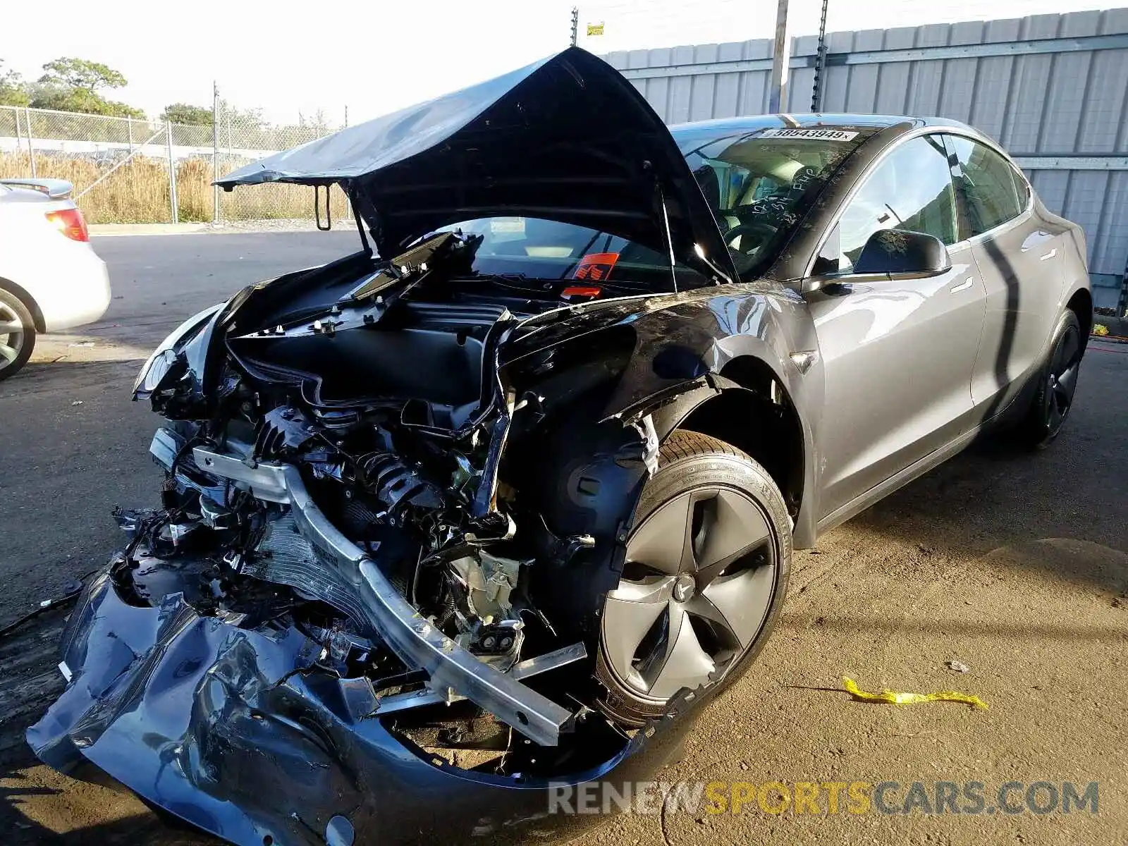 2 Photograph of a damaged car 5YJ3E1EA5KF447417 TESLA MODEL 3 2019