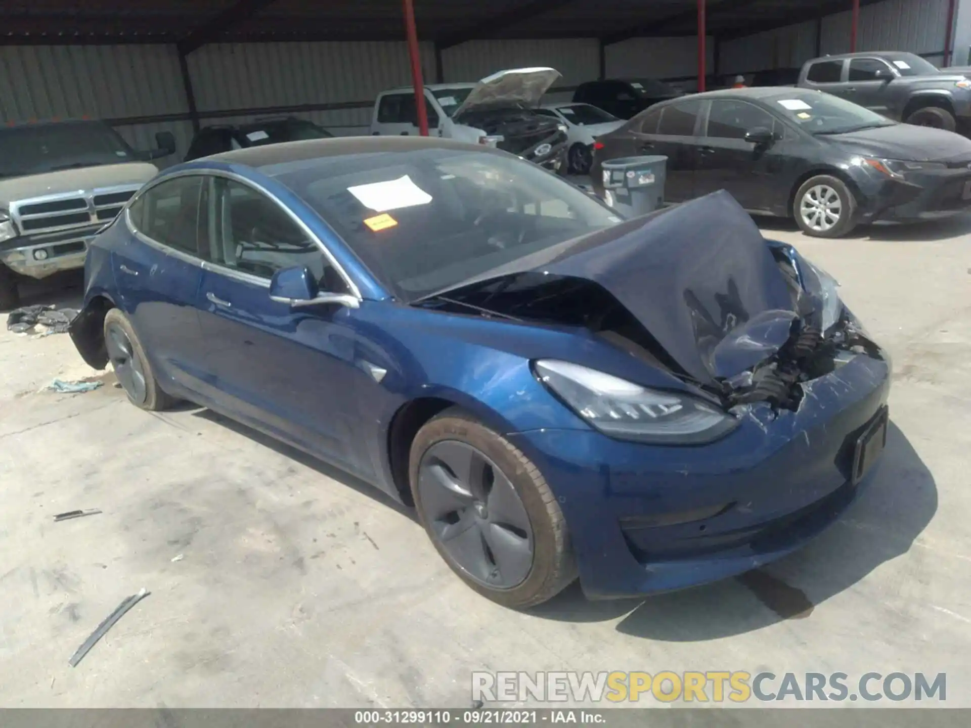 1 Photograph of a damaged car 5YJ3E1EA5KF476139 TESLA MODEL 3 2019