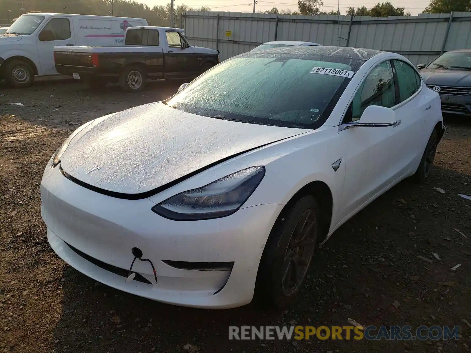 2 Photograph of a damaged car 5YJ3E1EA5KF483964 TESLA MODEL 3 2019