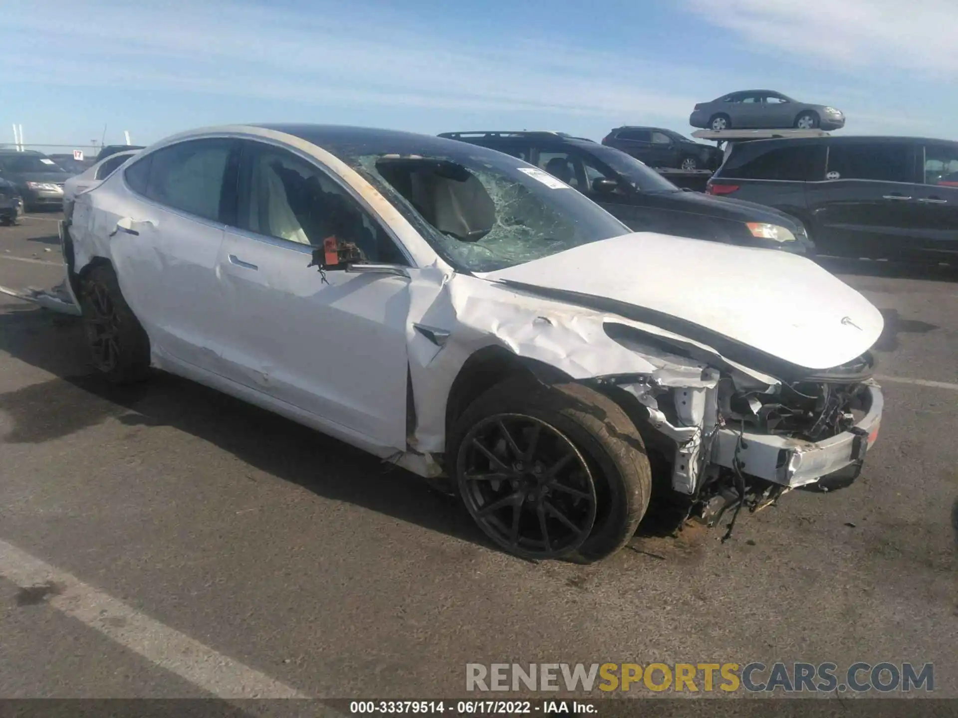 1 Photograph of a damaged car 5YJ3E1EA5KF485729 TESLA MODEL 3 2019