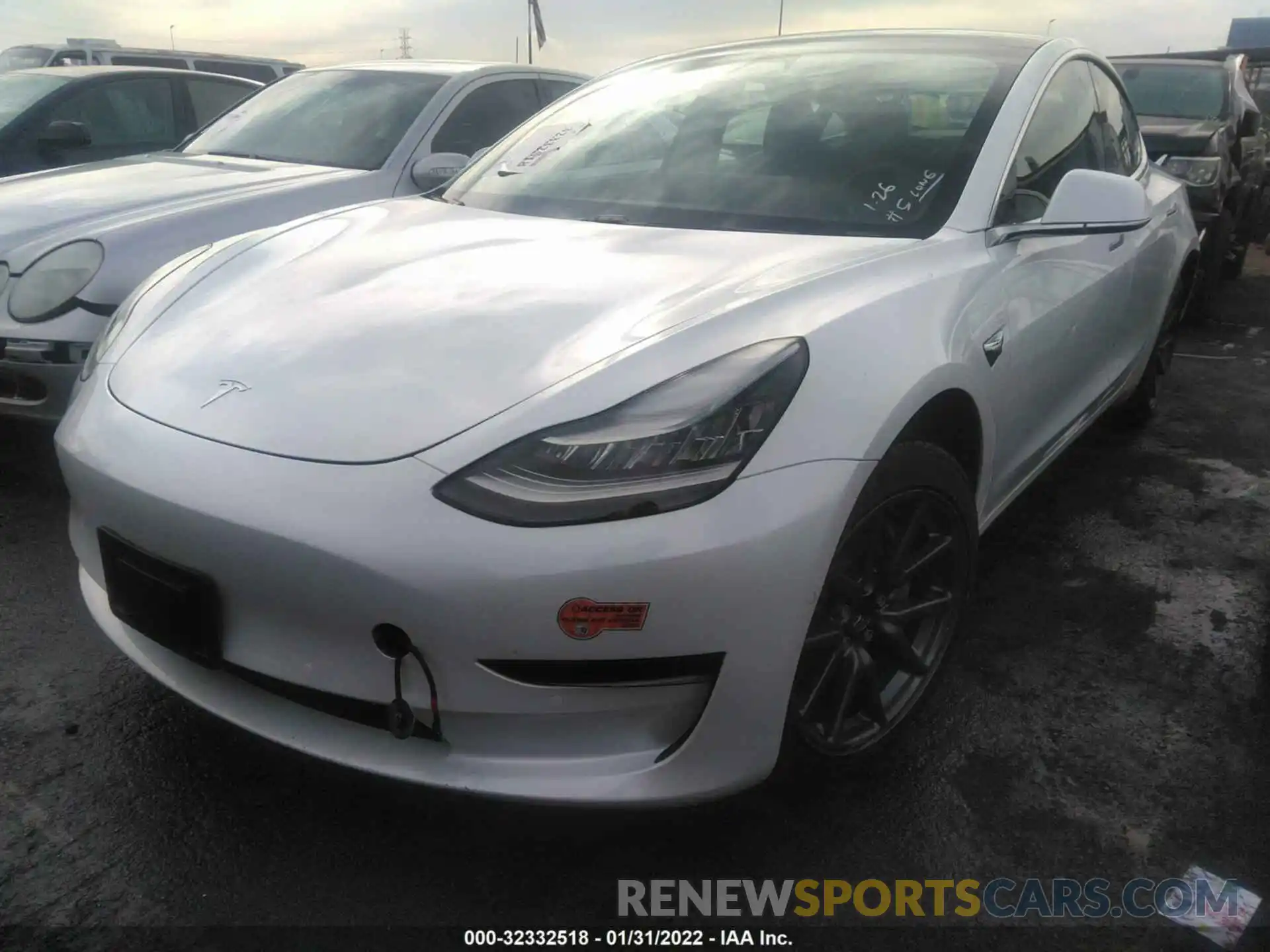 2 Photograph of a damaged car 5YJ3E1EA5KF485942 TESLA MODEL 3 2019