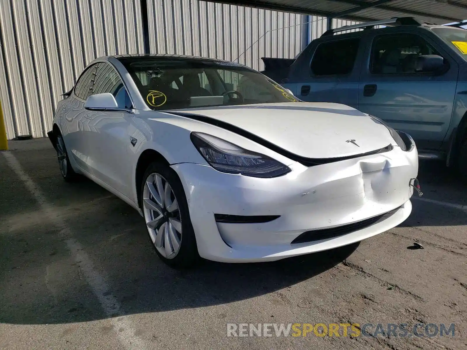 1 Photograph of a damaged car 5YJ3E1EA5KF508202 TESLA MODEL 3 2019