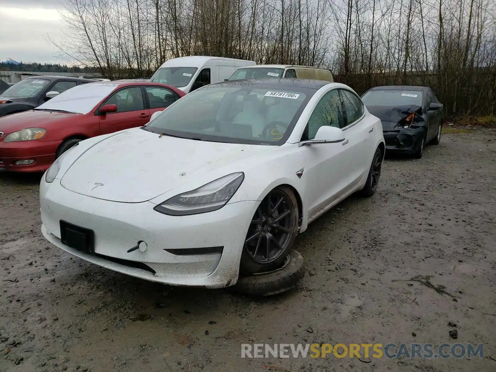 2 Photograph of a damaged car 5YJ3E1EA5KF509415 TESLA MODEL 3 2019