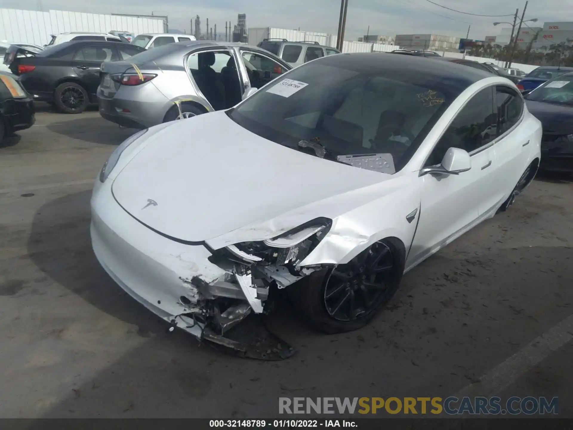 2 Photograph of a damaged car 5YJ3E1EA5KF509527 TESLA MODEL 3 2019