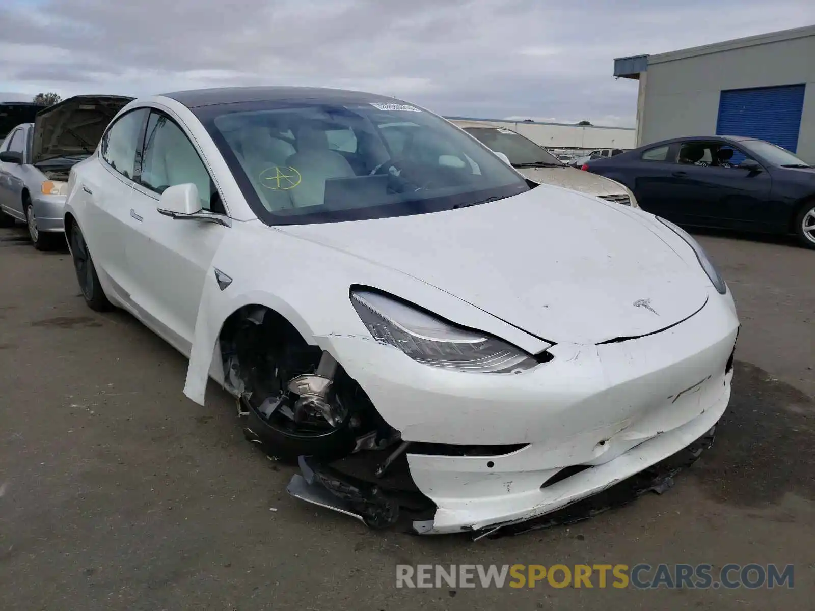 1 Photograph of a damaged car 5YJ3E1EA5KF509530 TESLA MODEL 3 2019