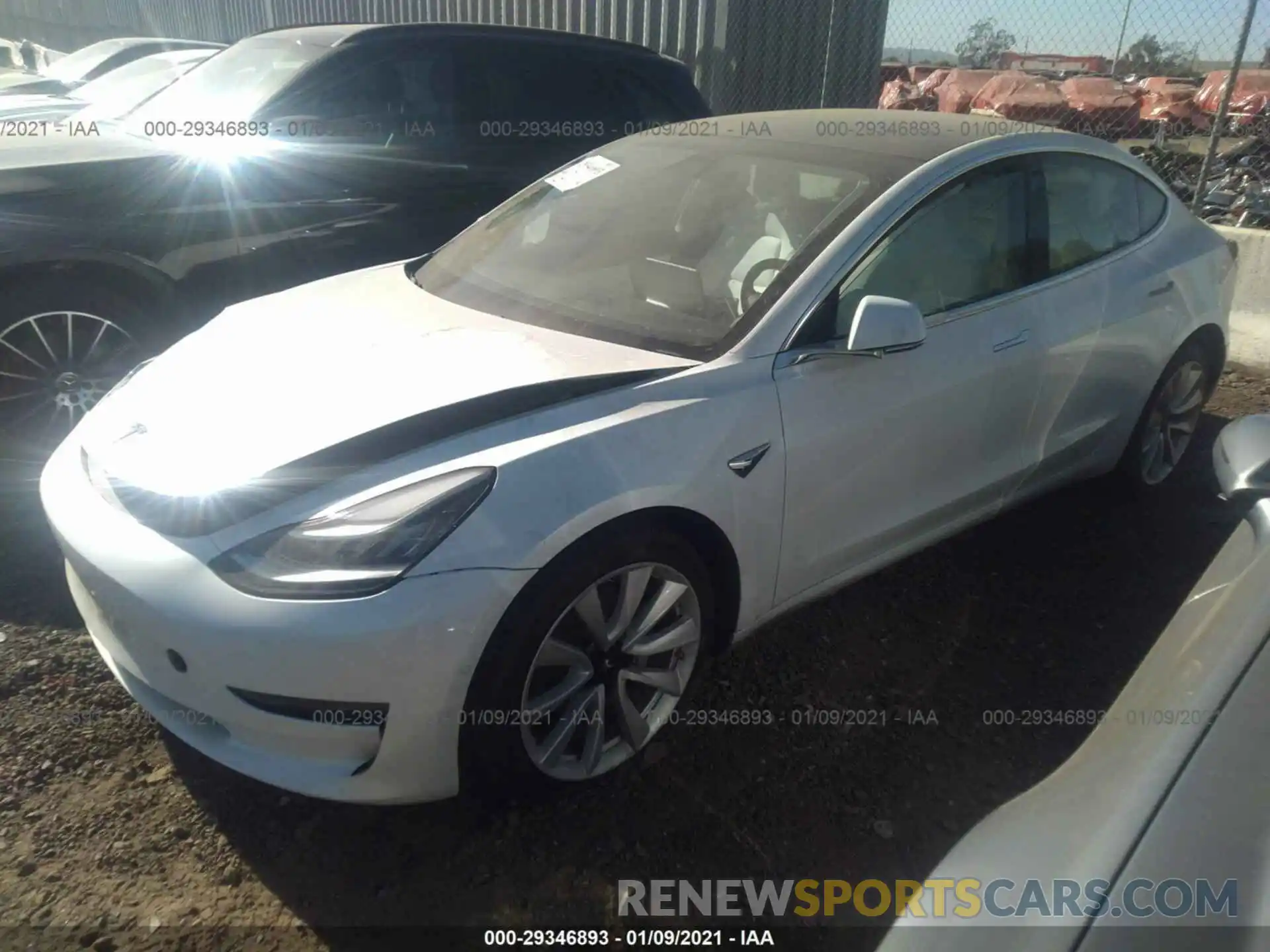 2 Photograph of a damaged car 5YJ3E1EA5KF519880 TESLA MODEL 3 2019