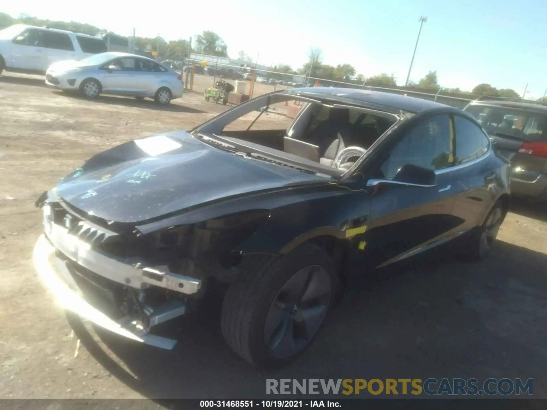 2 Photograph of a damaged car 5YJ3E1EA6KF190073 TESLA MODEL 3 2019