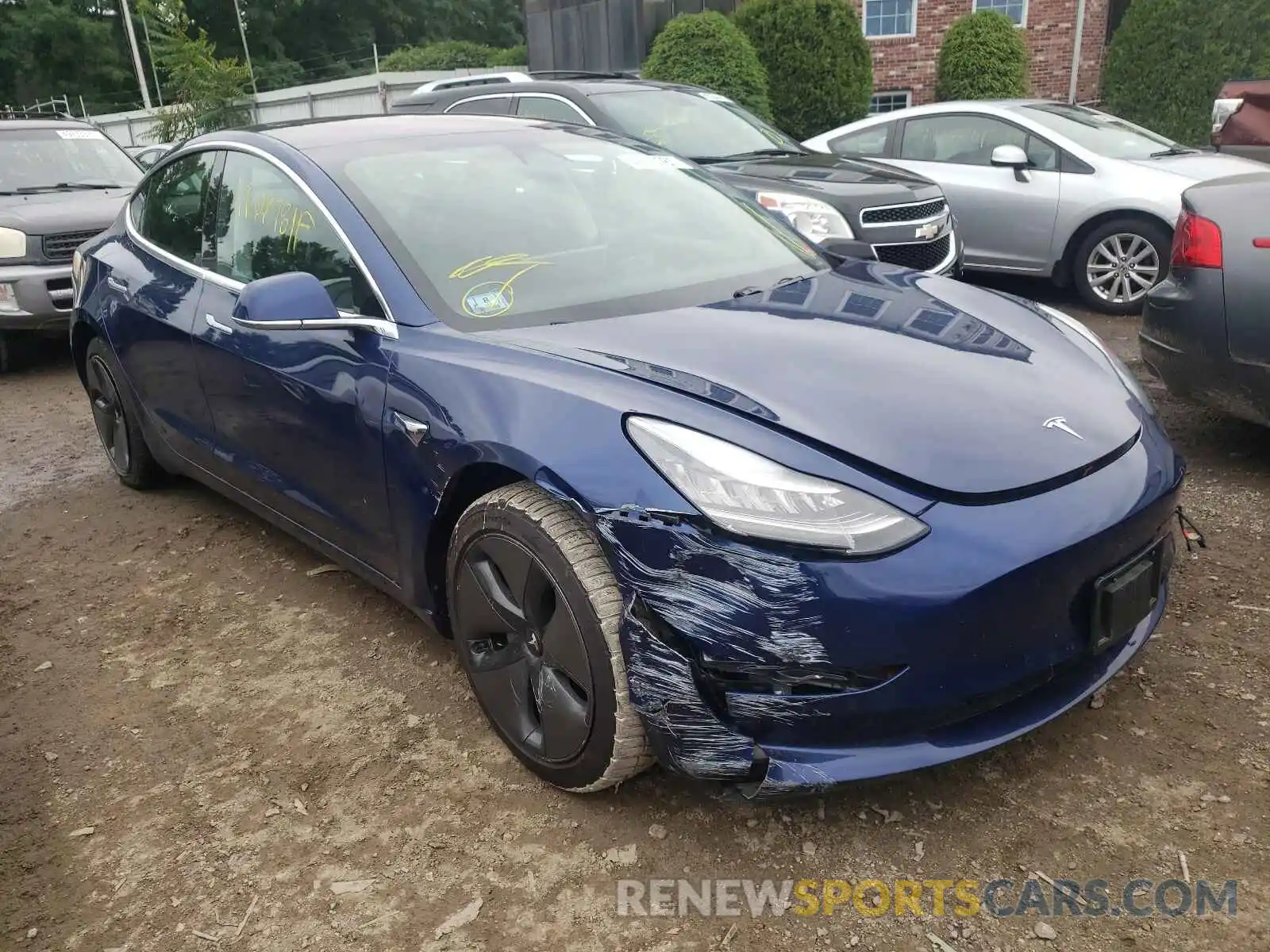 1 Photograph of a damaged car 5YJ3E1EA6KF190459 TESLA MODEL 3 2019