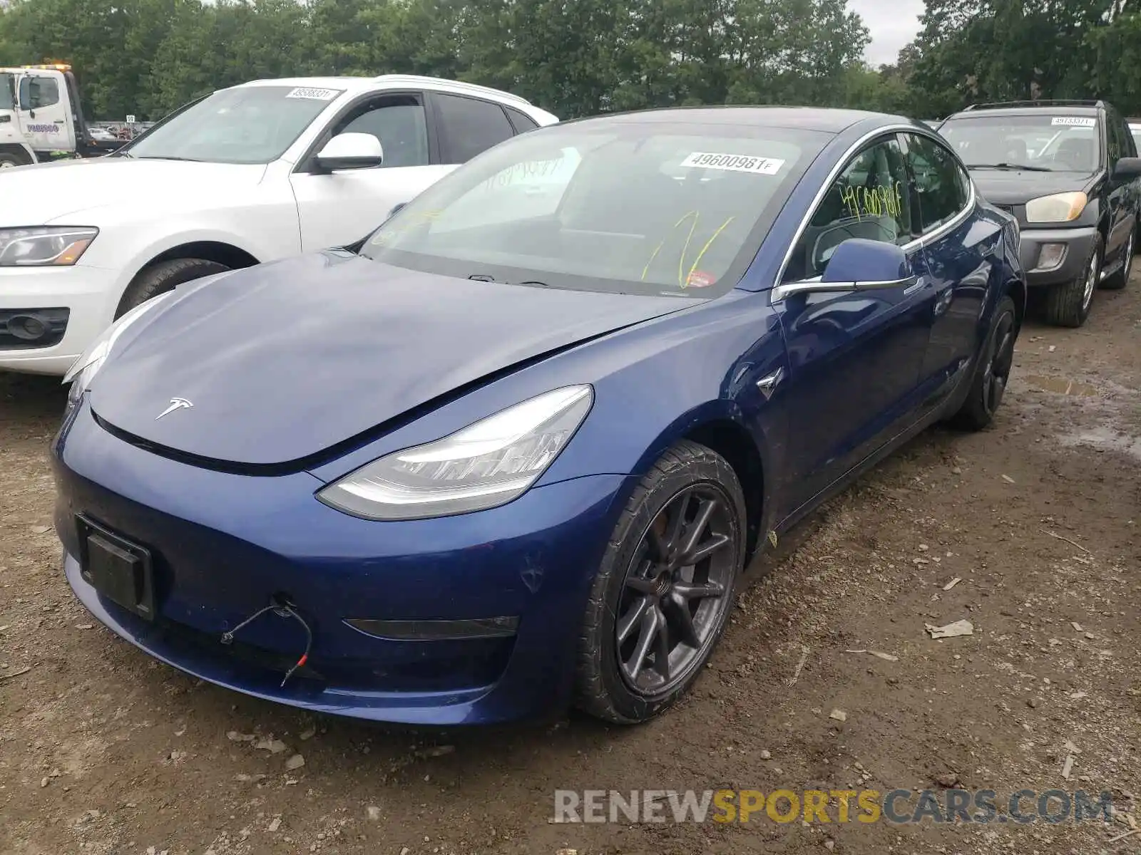 2 Photograph of a damaged car 5YJ3E1EA6KF190459 TESLA MODEL 3 2019