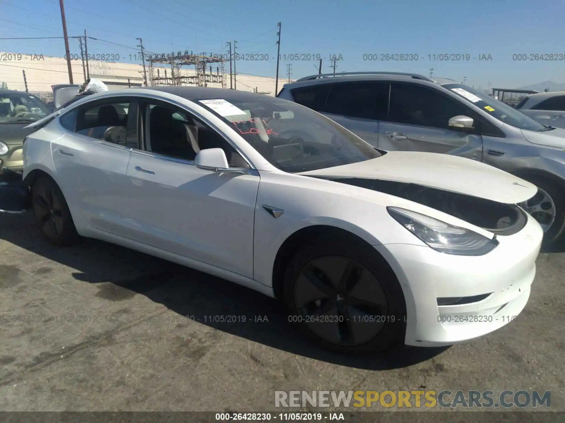 1 Фотография поврежденного автомобиля 5YJ3E1EA6KF190493 TESLA MODEL 3 2019