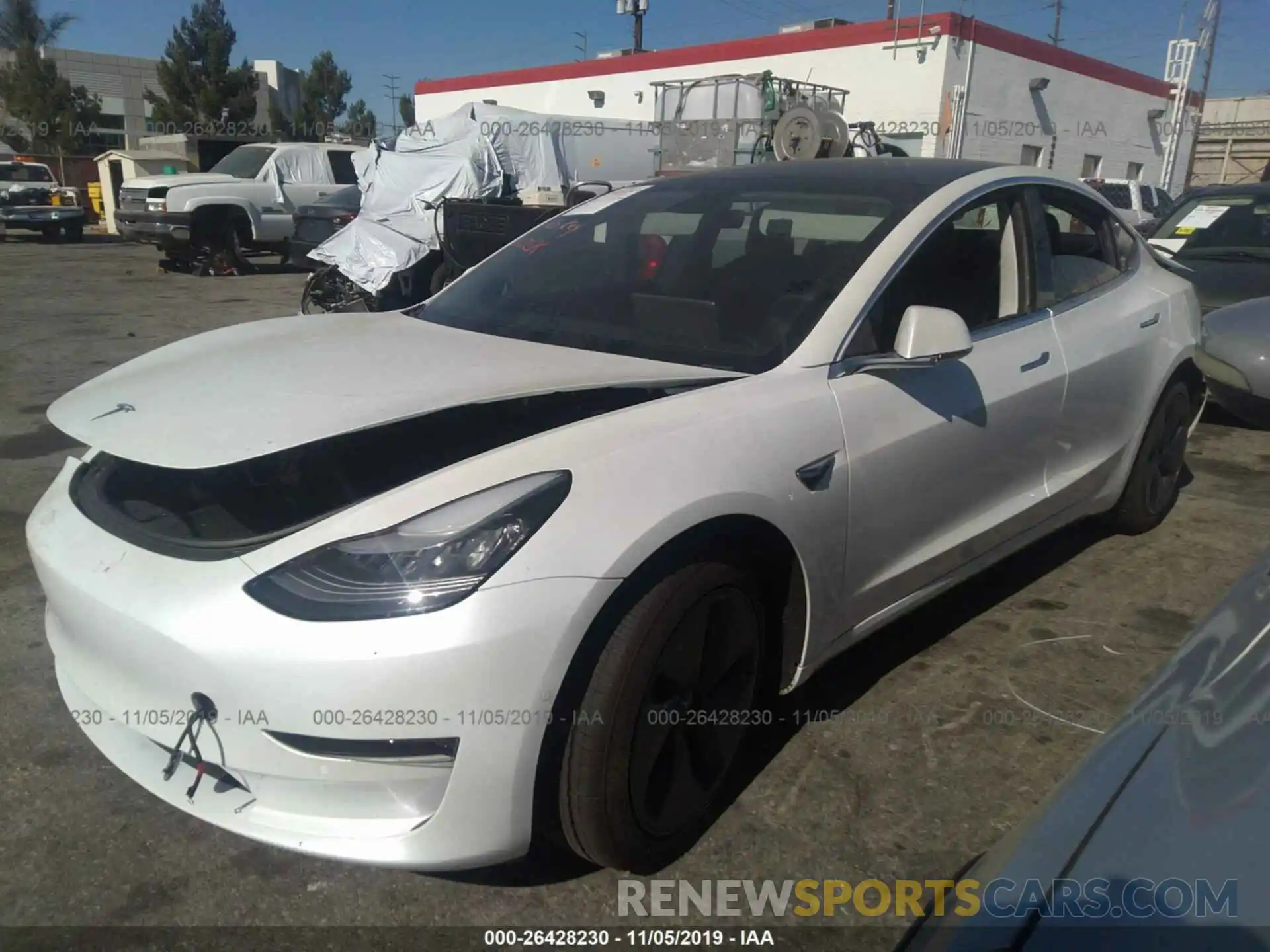 2 Photograph of a damaged car 5YJ3E1EA6KF190493 TESLA MODEL 3 2019