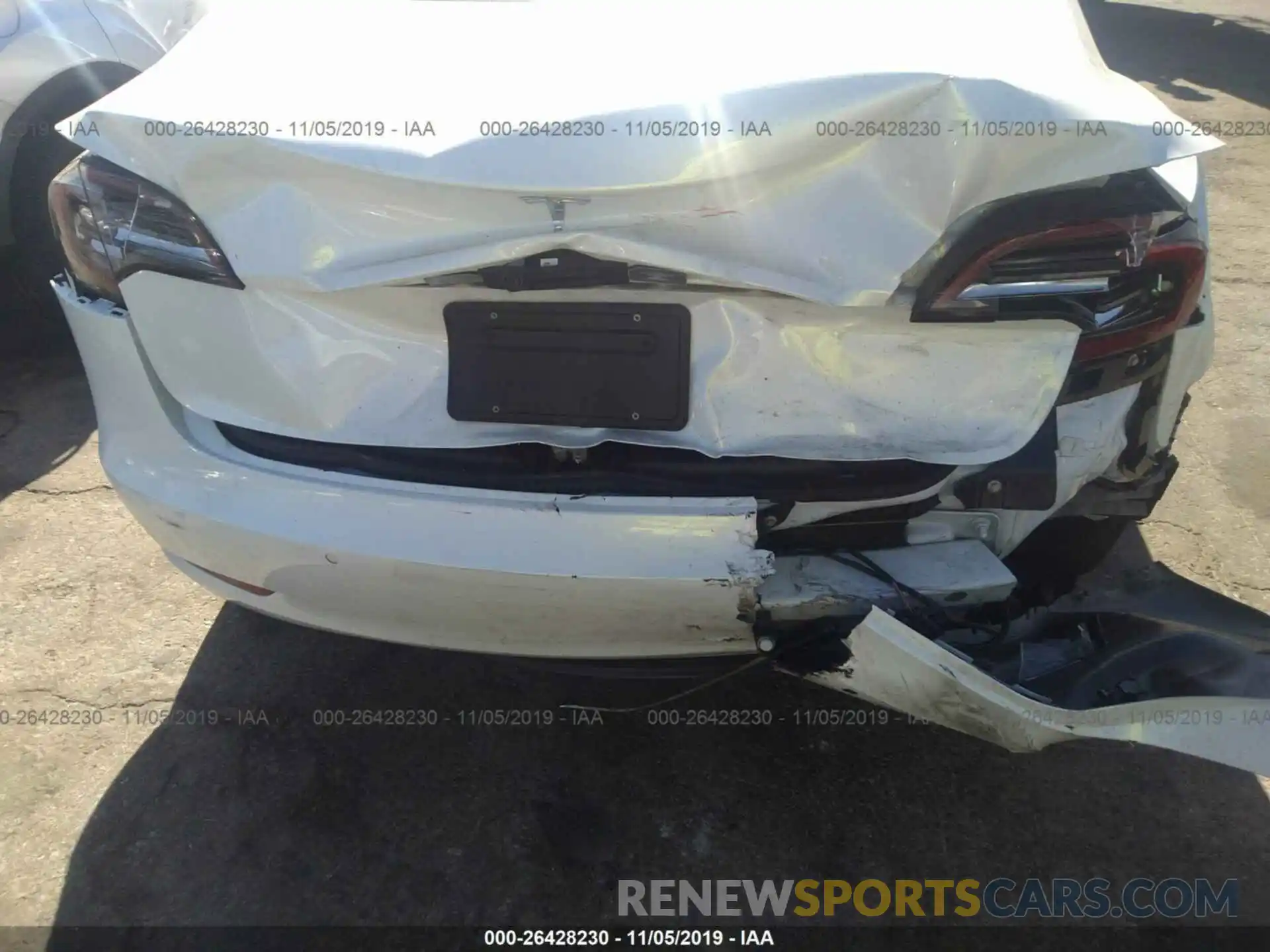 6 Photograph of a damaged car 5YJ3E1EA6KF190493 TESLA MODEL 3 2019