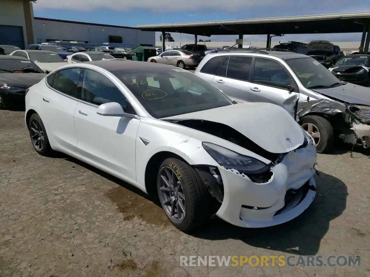 1 Photograph of a damaged car 5YJ3E1EA6KF190591 TESLA MODEL 3 2019