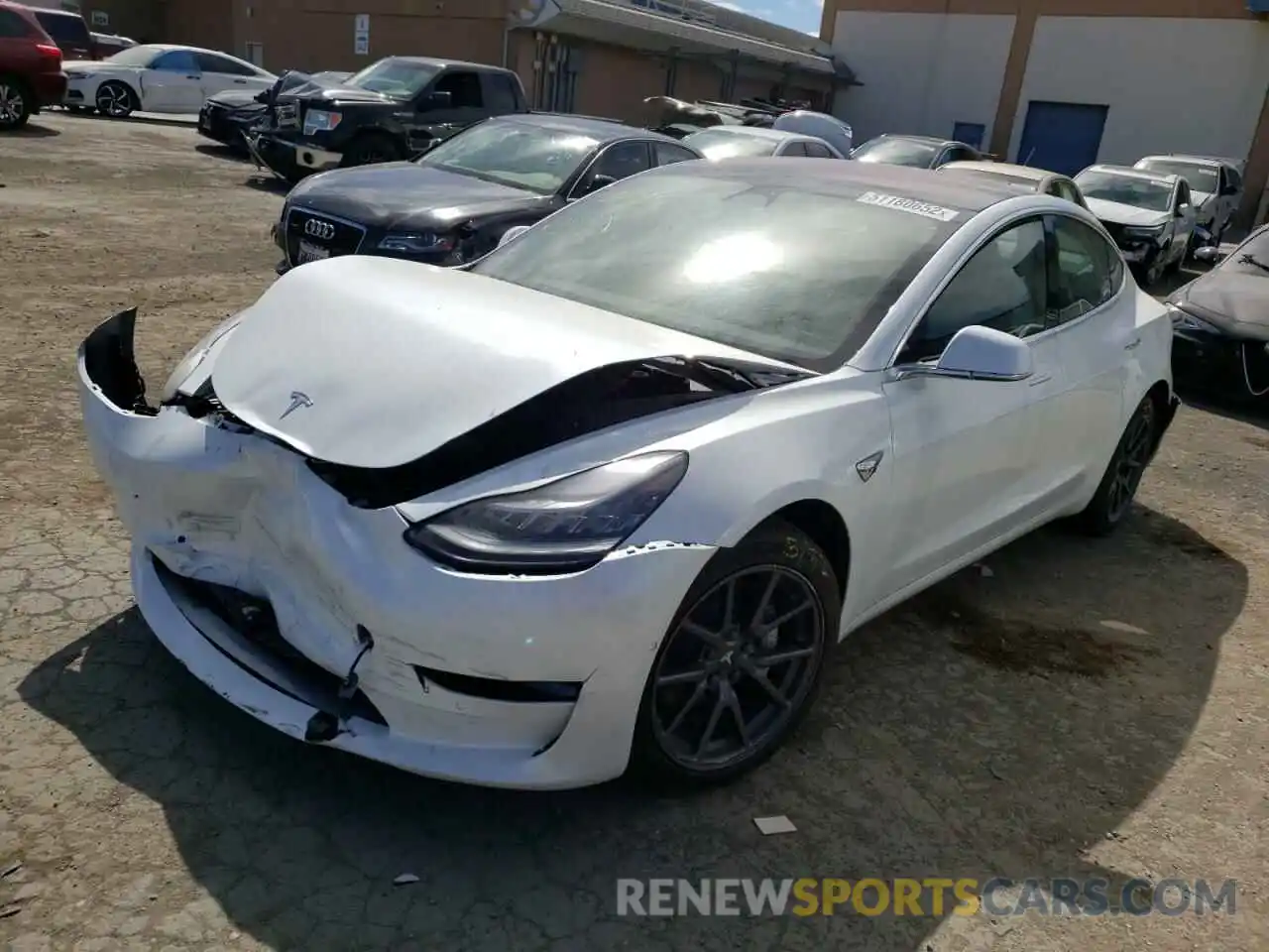 2 Photograph of a damaged car 5YJ3E1EA6KF190591 TESLA MODEL 3 2019