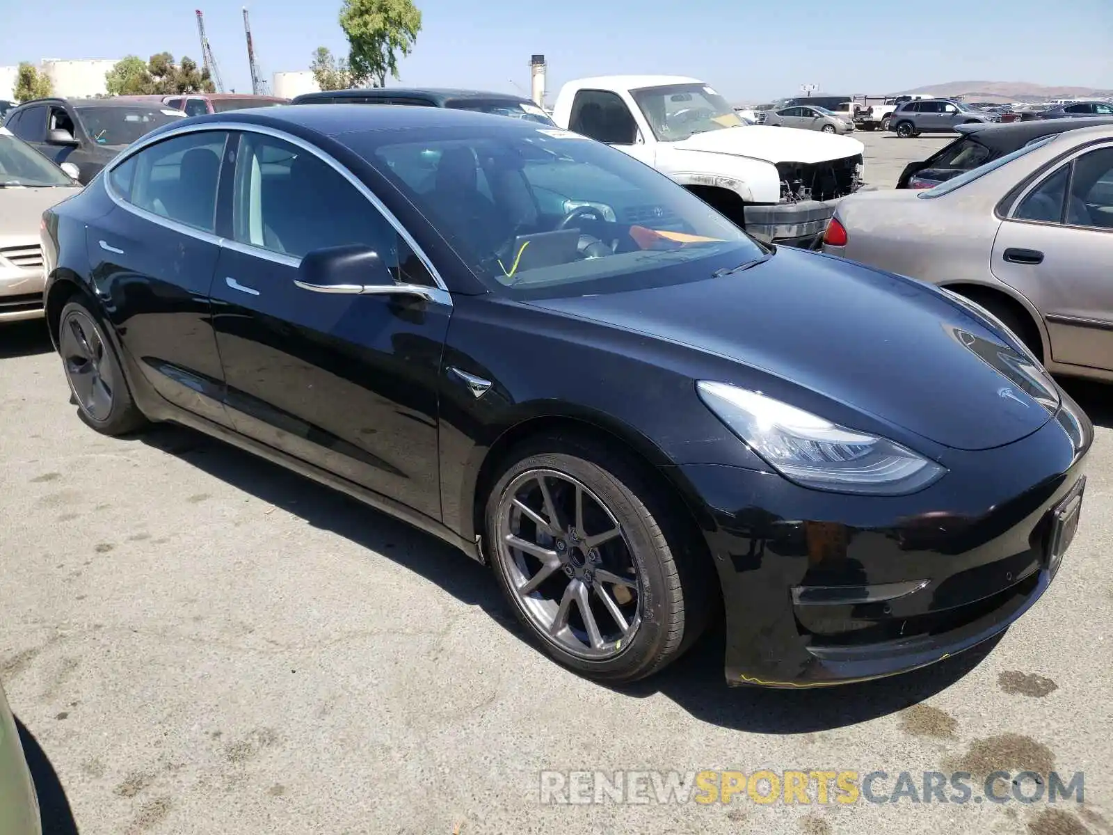 1 Photograph of a damaged car 5YJ3E1EA6KF193085 TESLA MODEL 3 2019