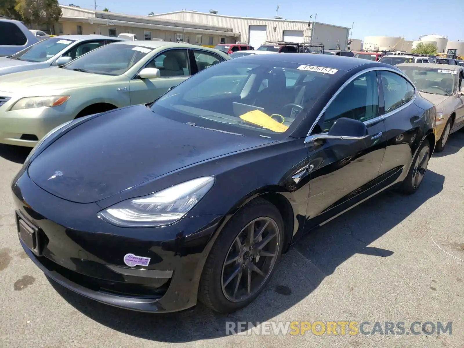 2 Photograph of a damaged car 5YJ3E1EA6KF193085 TESLA MODEL 3 2019