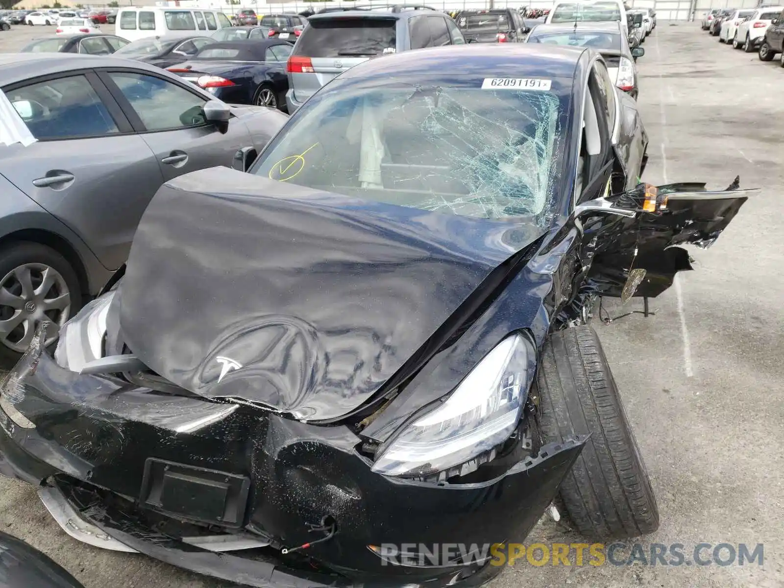 9 Photograph of a damaged car 5YJ3E1EA6KF198755 TESLA MODEL 3 2019