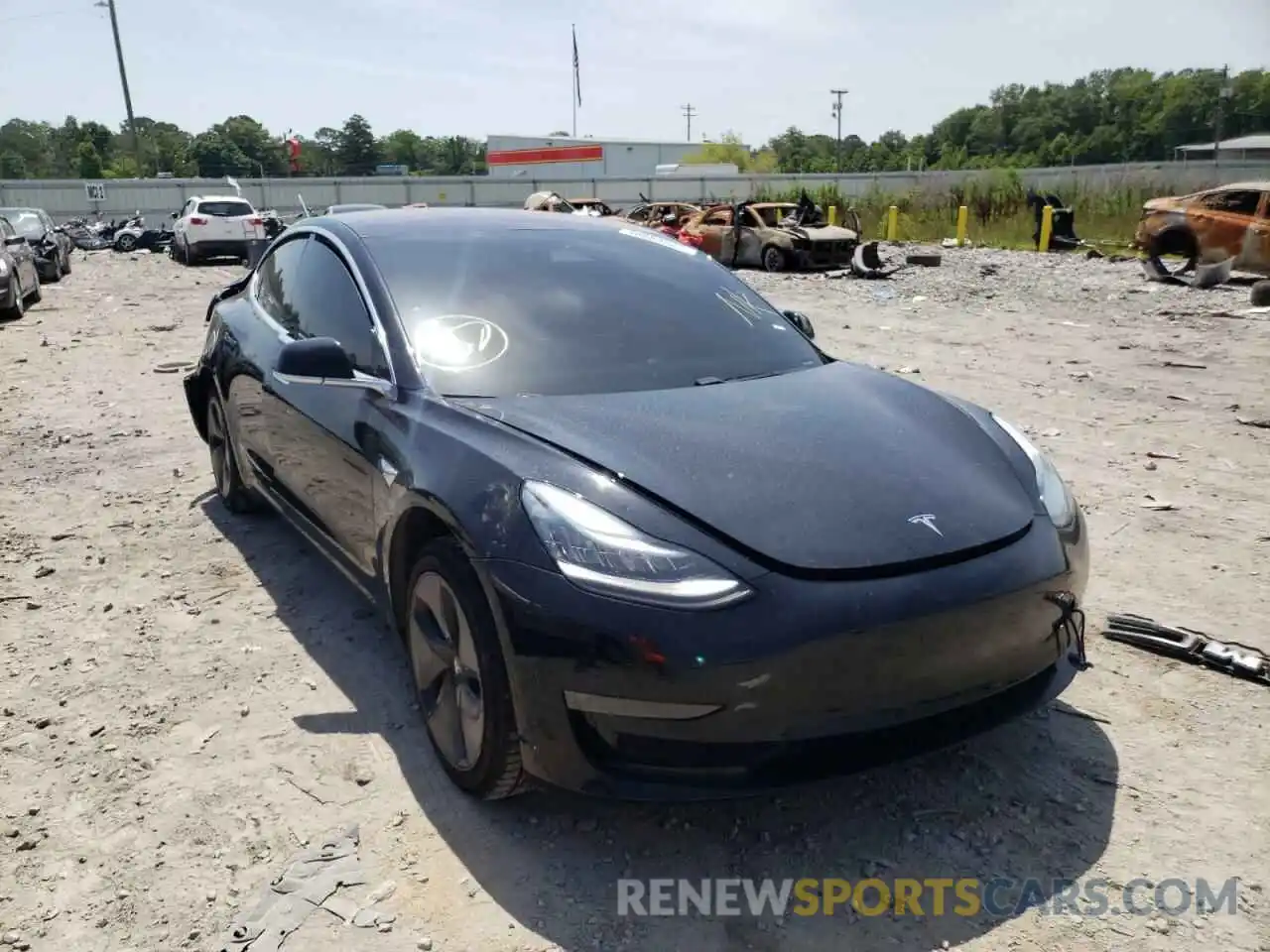 1 Photograph of a damaged car 5YJ3E1EA6KF298015 TESLA MODEL 3 2019