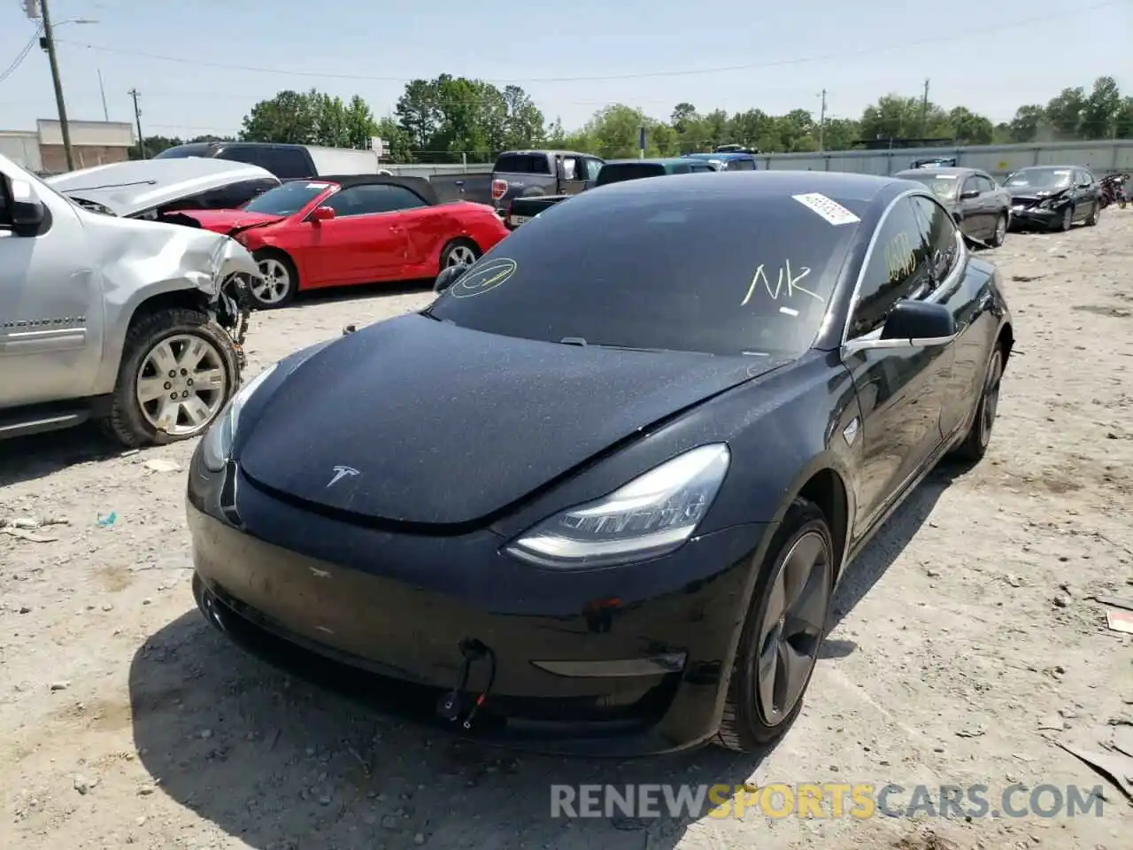 2 Photograph of a damaged car 5YJ3E1EA6KF298015 TESLA MODEL 3 2019