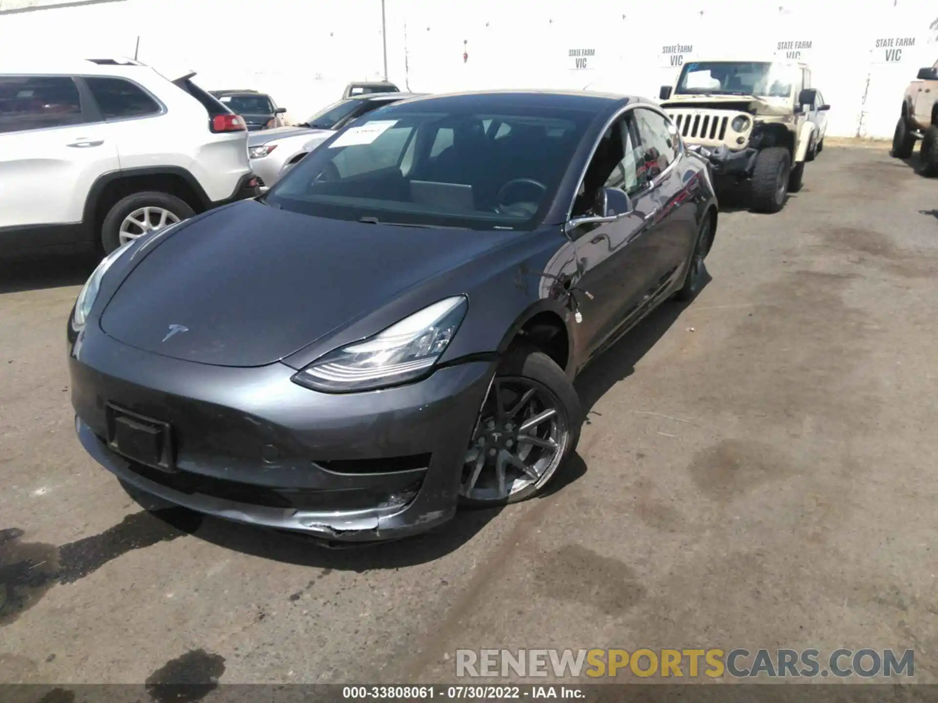 2 Photograph of a damaged car 5YJ3E1EA6KF298323 TESLA MODEL 3 2019