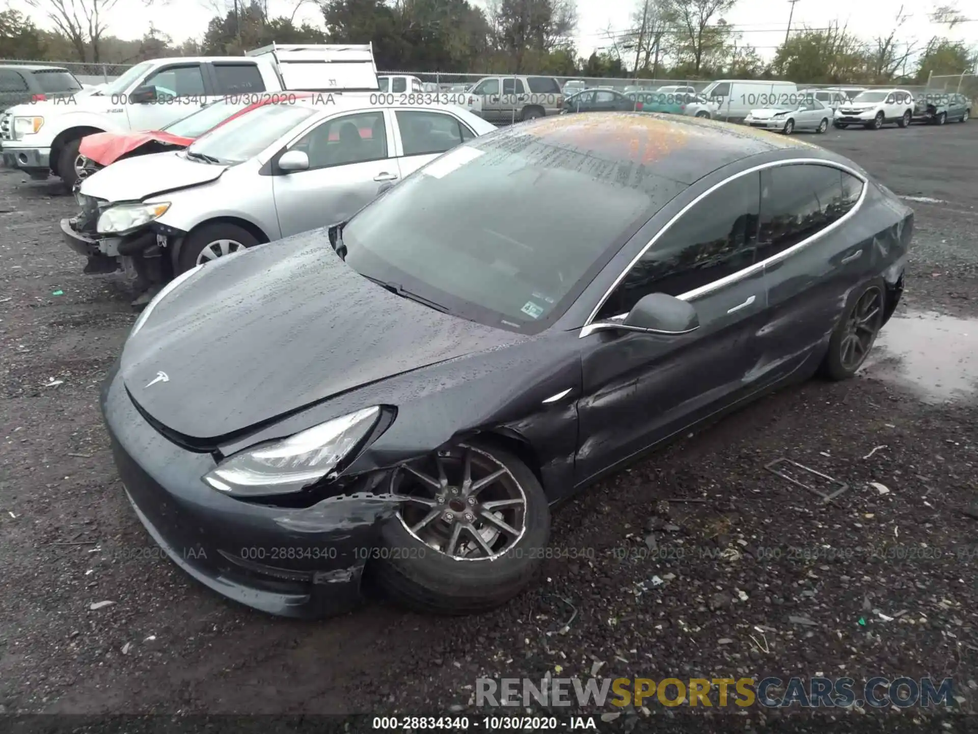 2 Photograph of a damaged car 5YJ3E1EA6KF298760 TESLA MODEL 3 2019