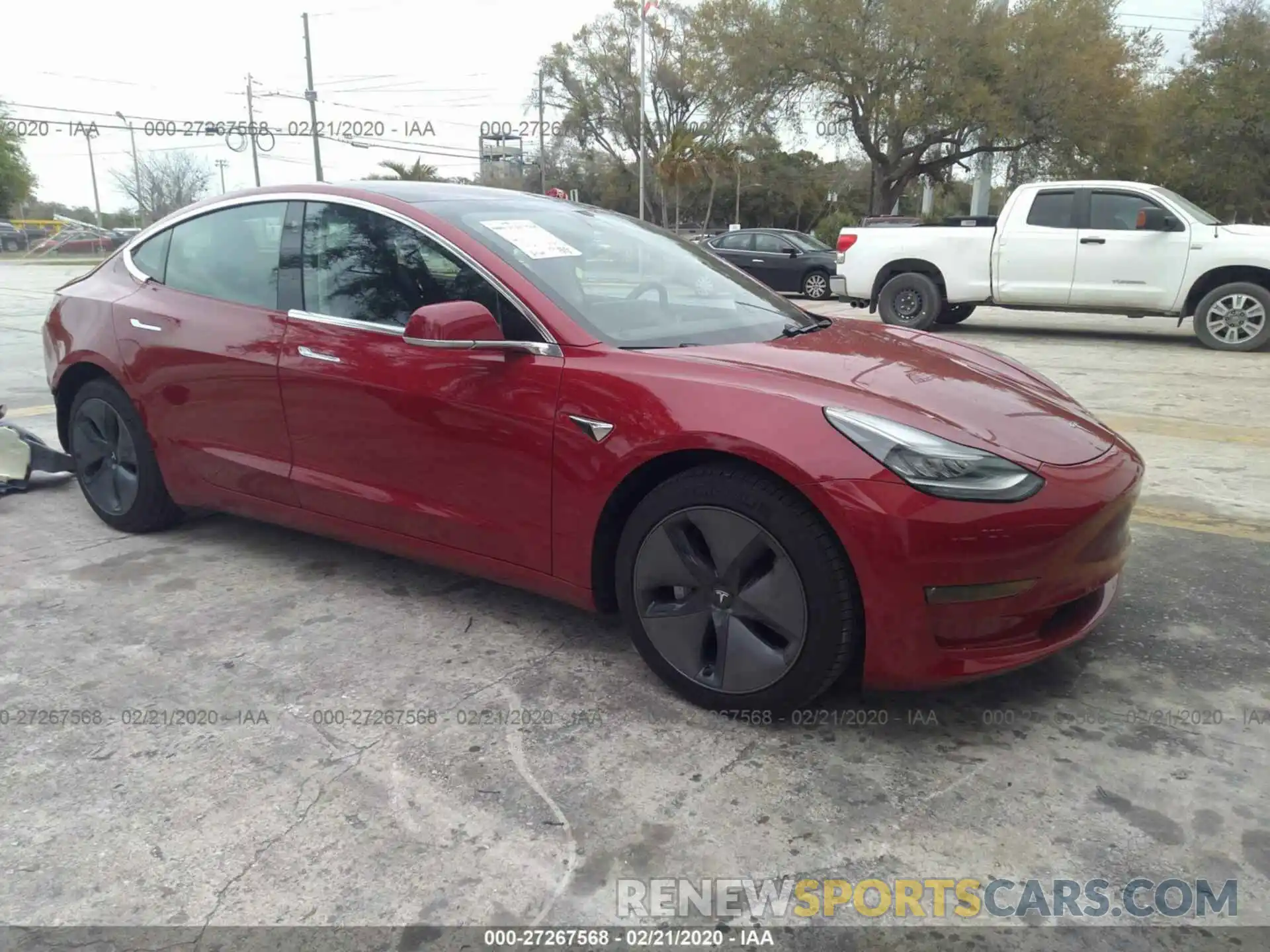 1 Photograph of a damaged car 5YJ3E1EA6KF299004 TESLA MODEL 3 2019