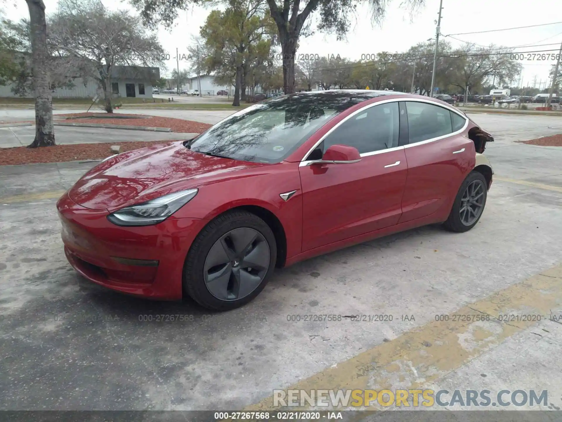 2 Photograph of a damaged car 5YJ3E1EA6KF299004 TESLA MODEL 3 2019