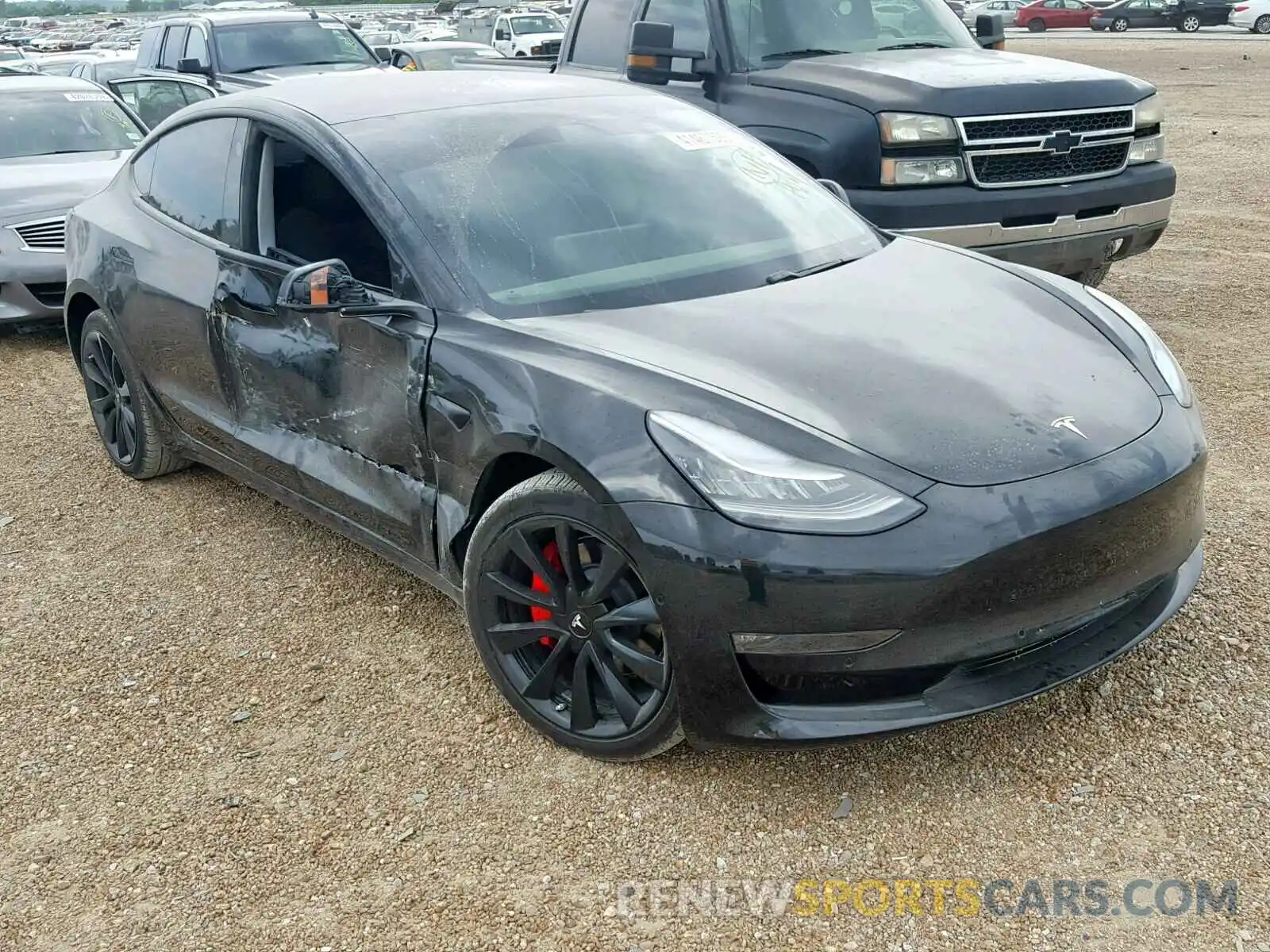 1 Photograph of a damaged car 5YJ3E1EA6KF300457 TESLA MODEL 3 2019